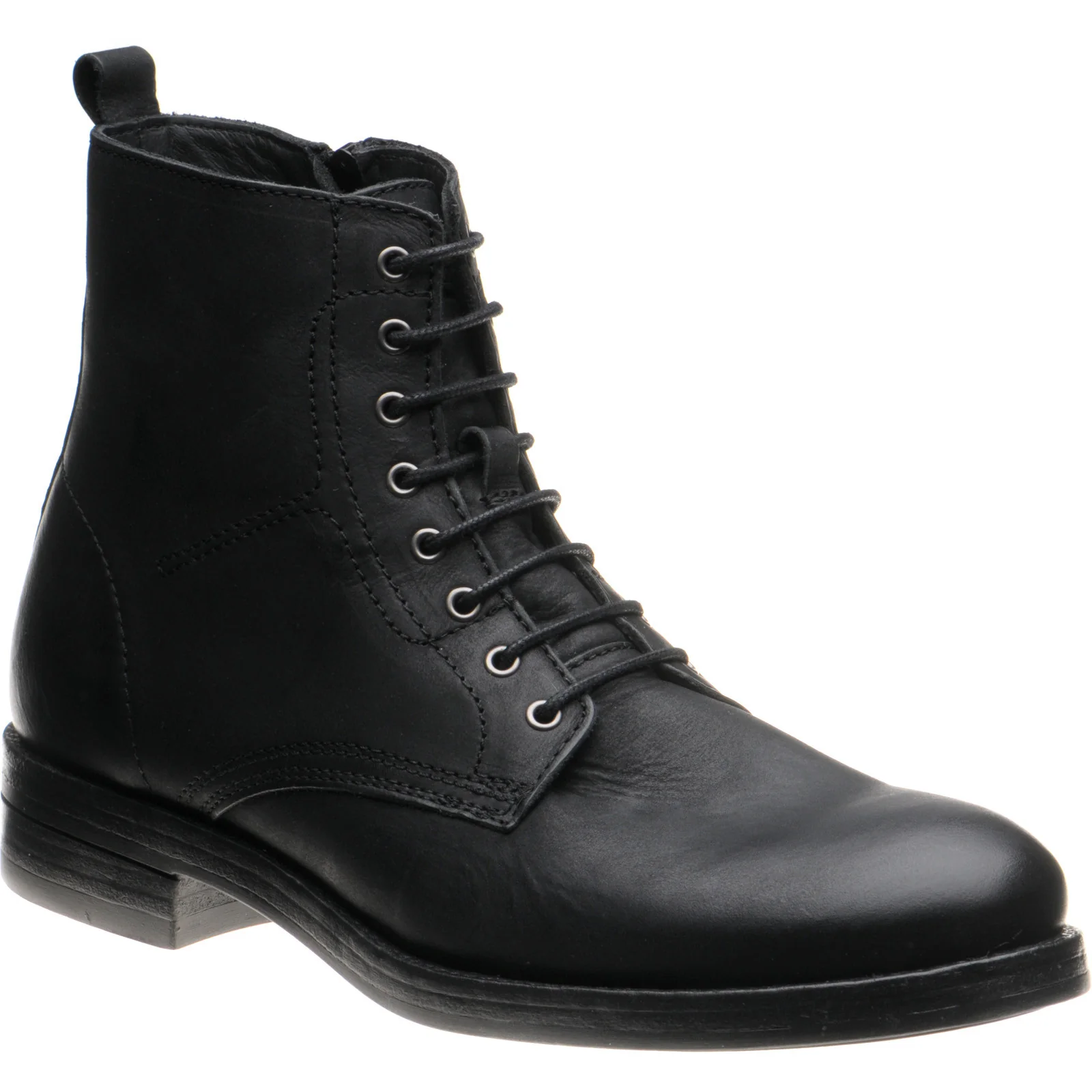 Herring Bridges mens rubber-soled boots in black waxy calf (second)