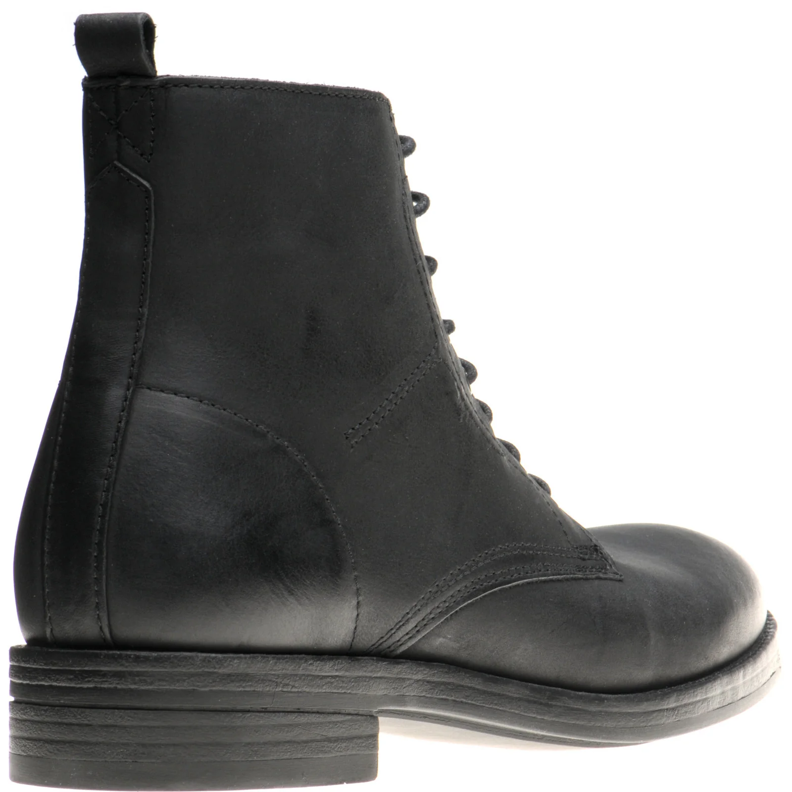 Herring Bridges mens rubber-soled boots in black waxy calf (second) - Image 4