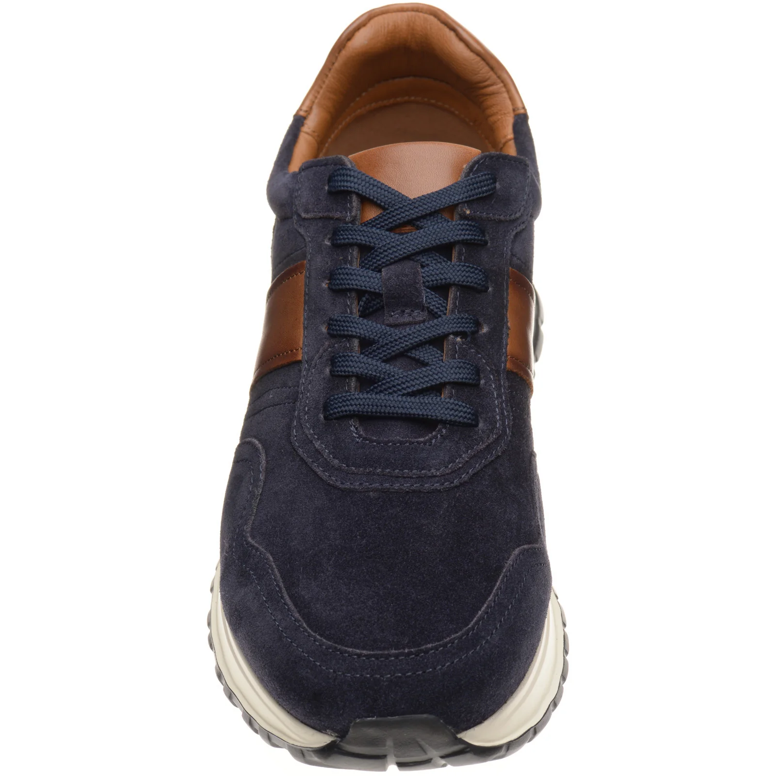 Herring Brisbane mens rubber-soled in navy suede and tan - Image 2