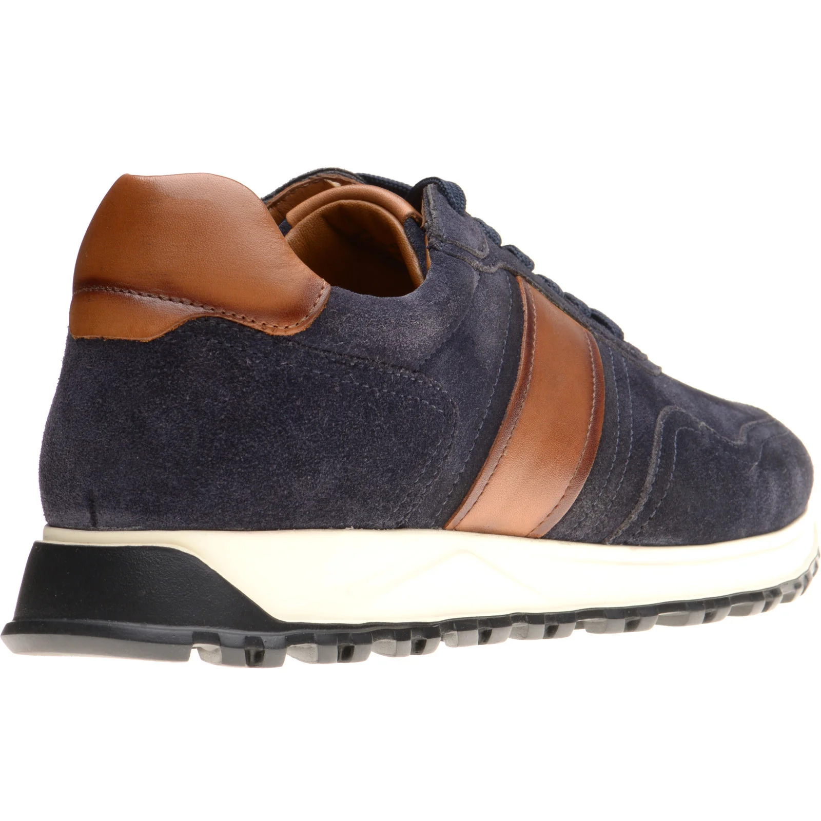 Herring Brisbane mens rubber-soled in navy suede and tan - Image 4