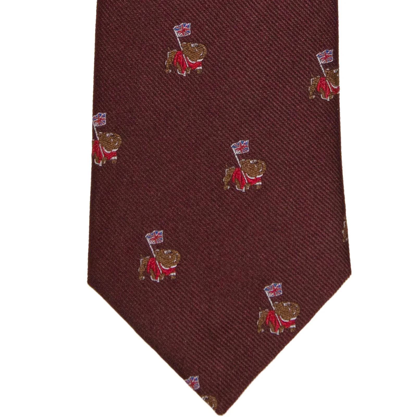 Herring British Bulldog Tie in wine