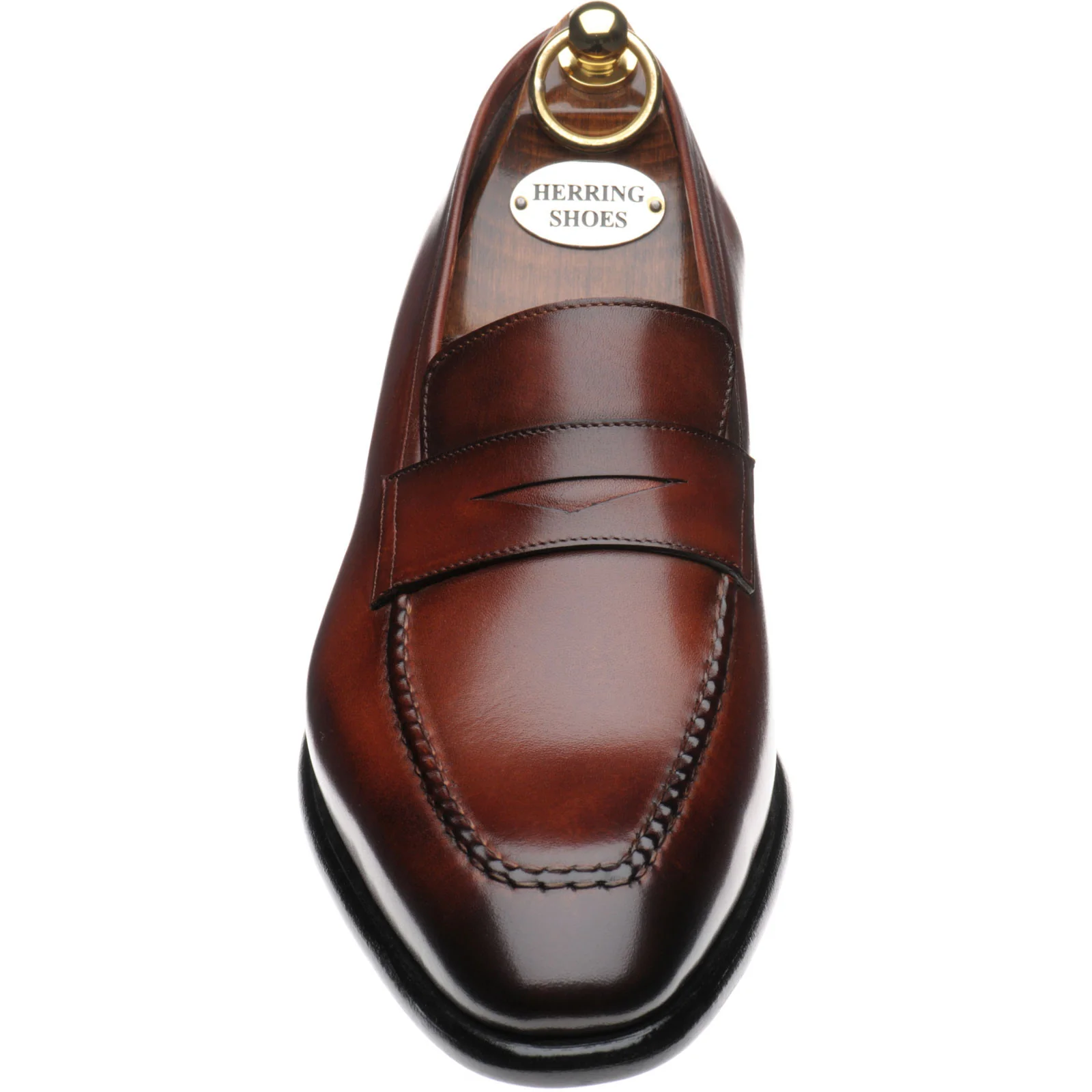 Herring Cadogan mens loafers in rosewood calf - Image 2