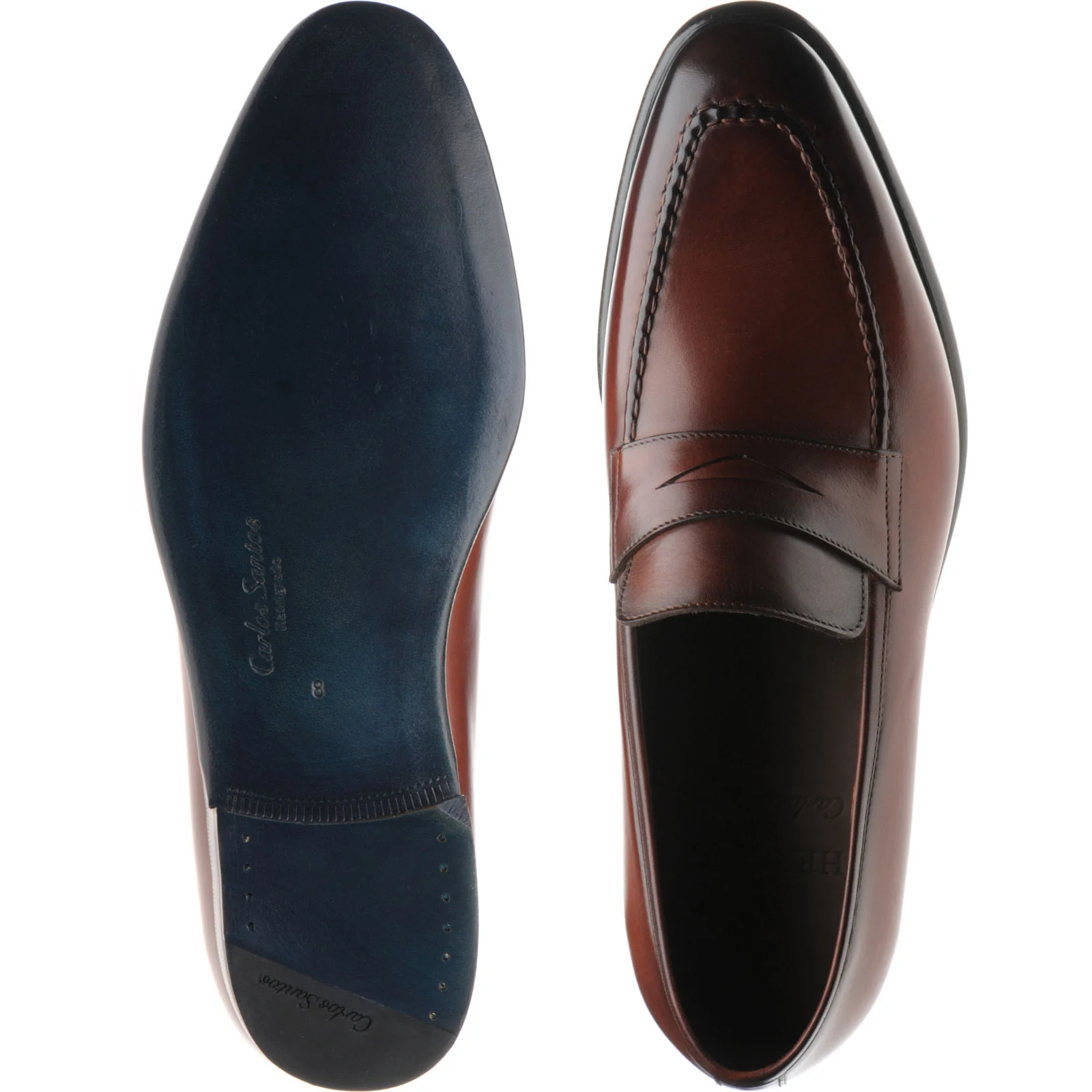 Herring Cadogan mens loafers in rosewood calf - Image 3
