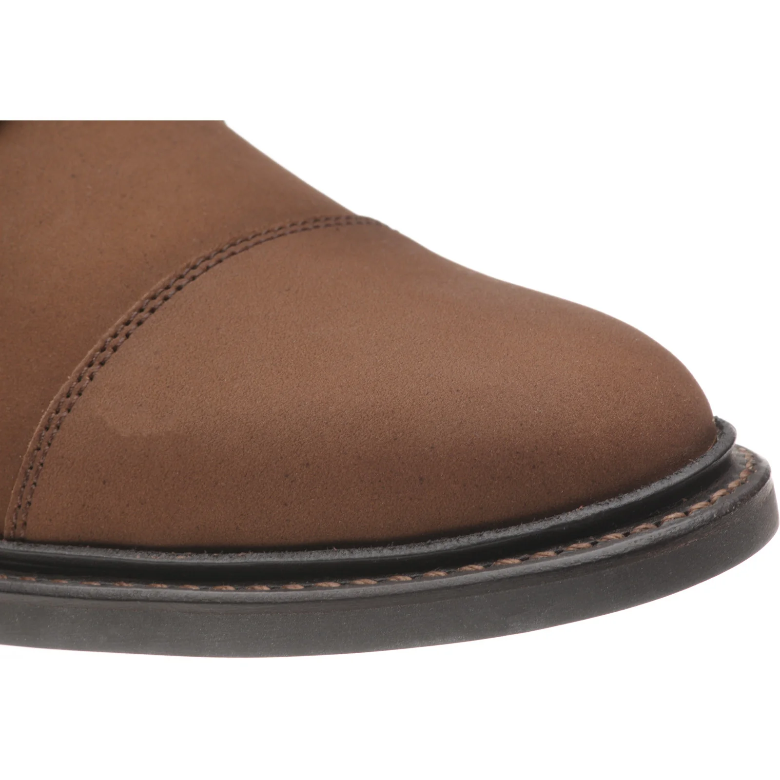 Herring Caldbeck Rubber mens rubber-soled boots in brown nubuck - Image 5