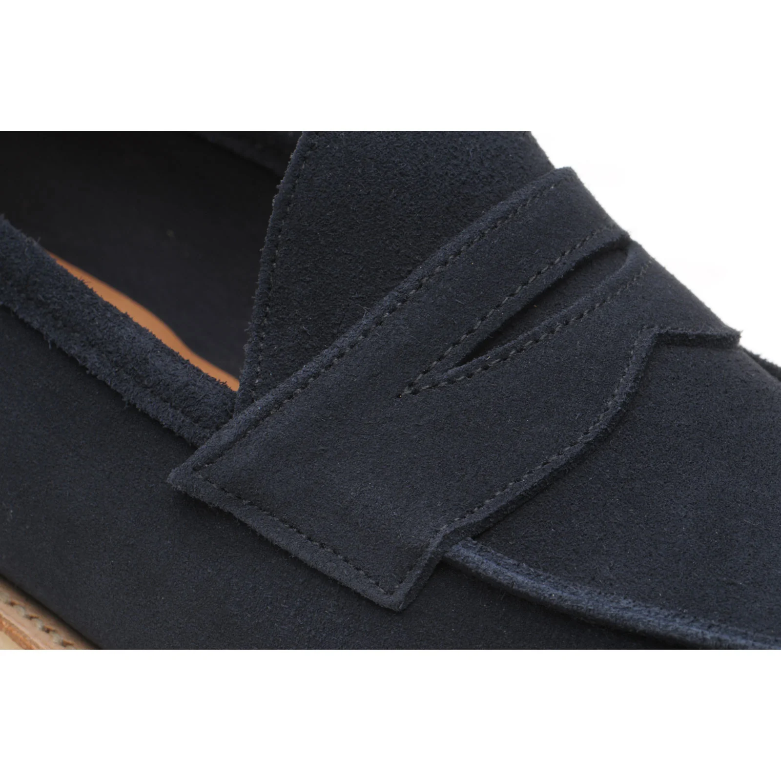 Herring Cannes mens rubber-soled loafers in navy suede - Image 4