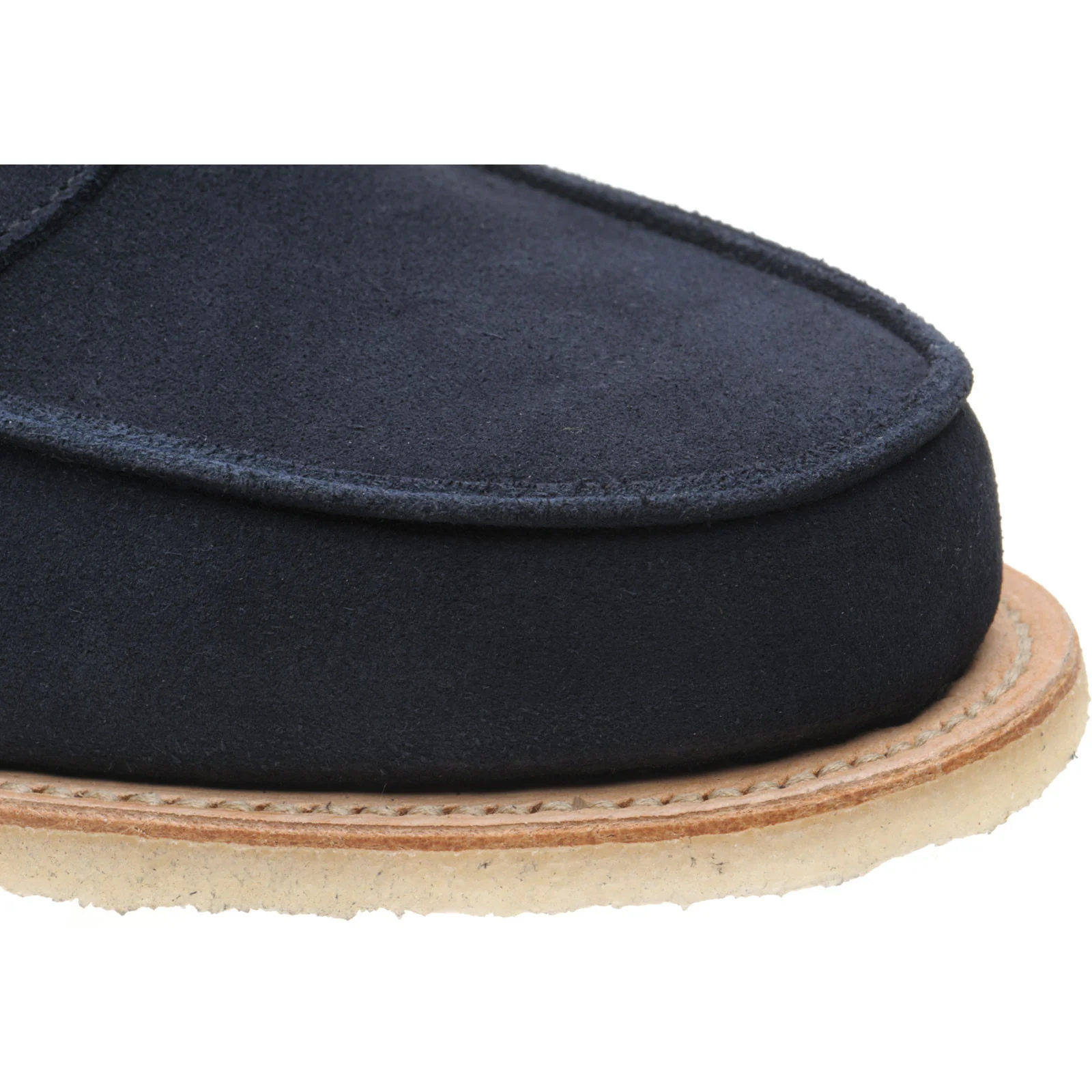 Herring Cannes mens rubber-soled loafers in navy suede - Image 5