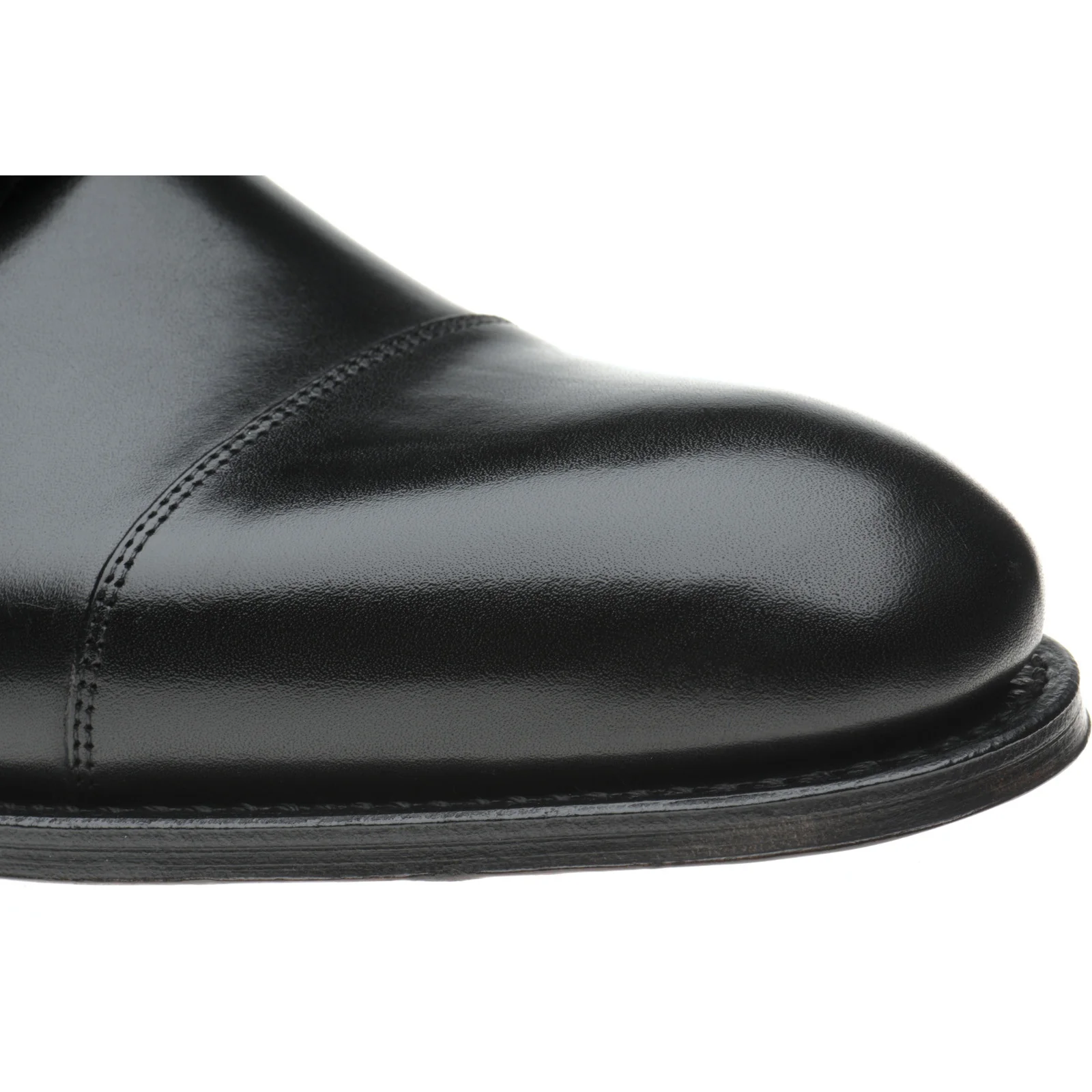 Herring Carlisle mens monk shoes in black calf - Image 5