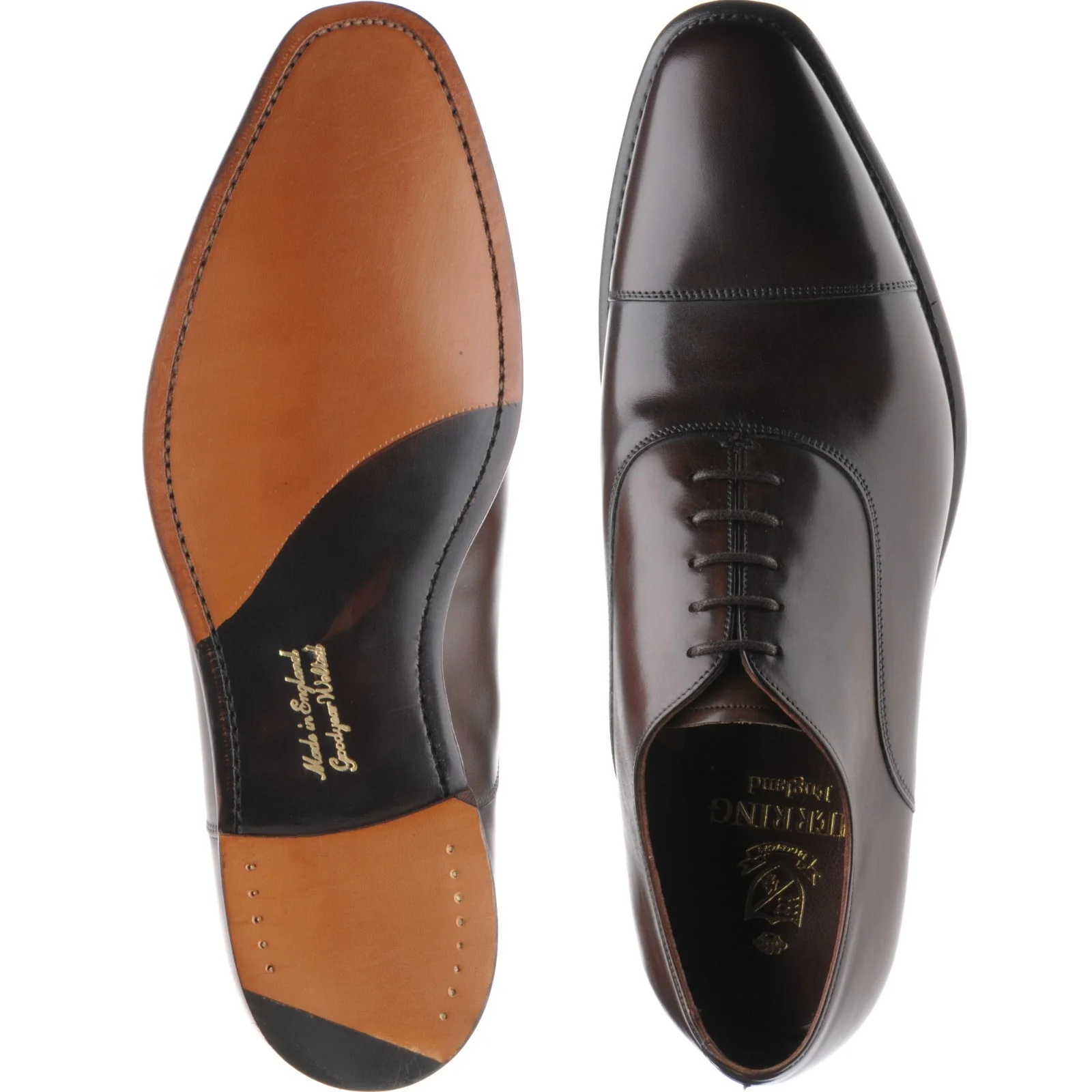 Herring Churchill II mens Oxfords in burnished mocca - Image 3