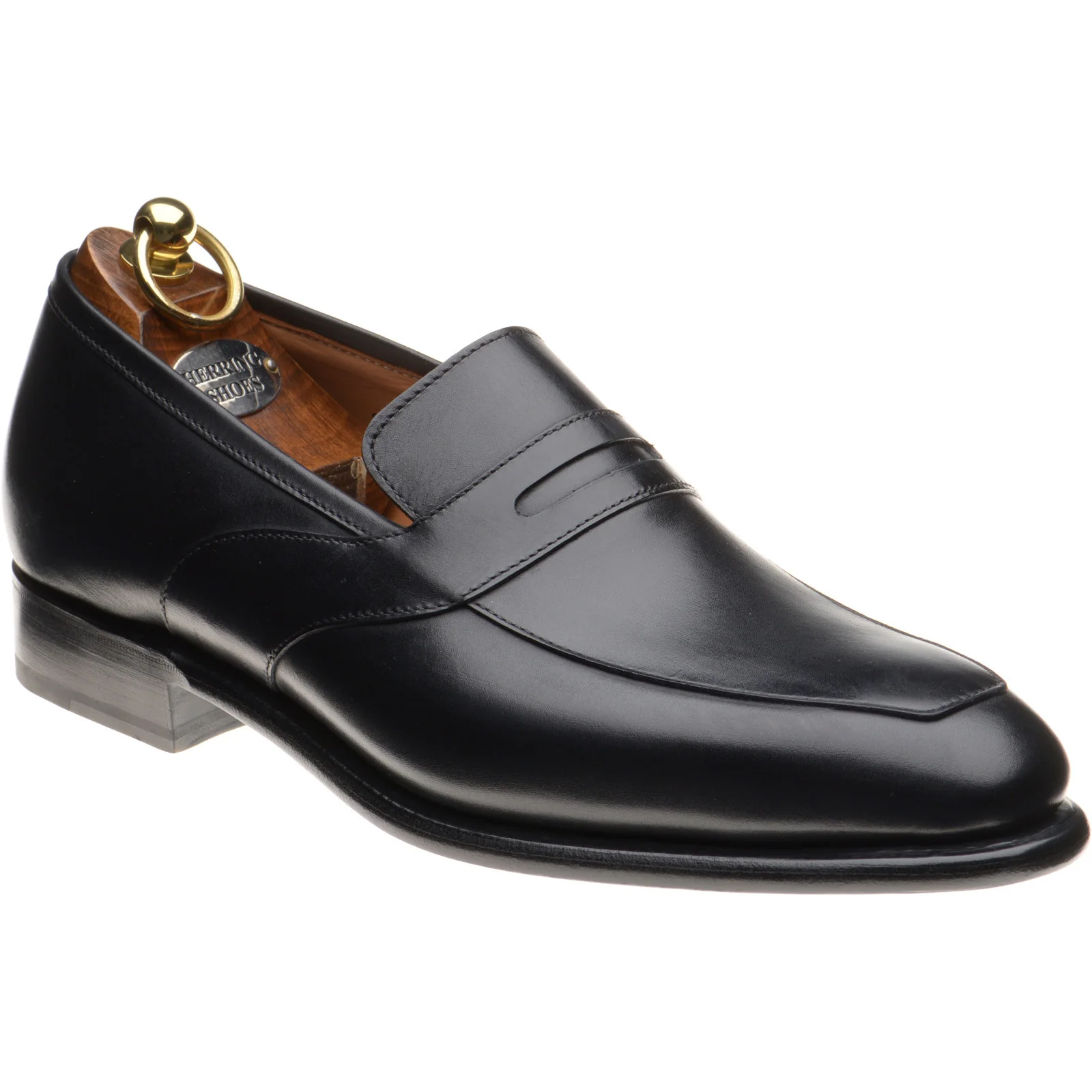 Herring Cleveland mens loafers in black calf