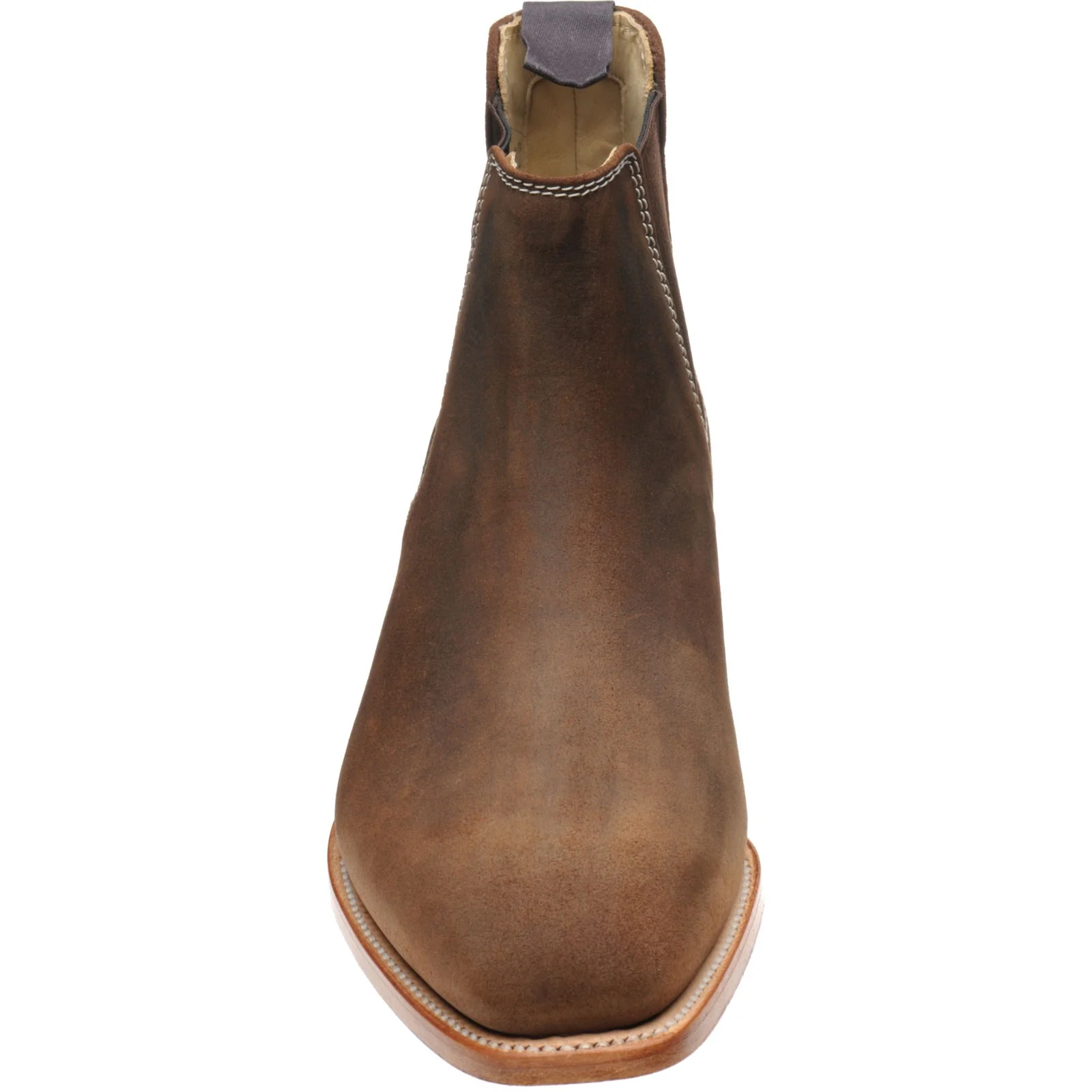 Herring Coburn mens Chelsea boots in brown waxy suede - Image 2