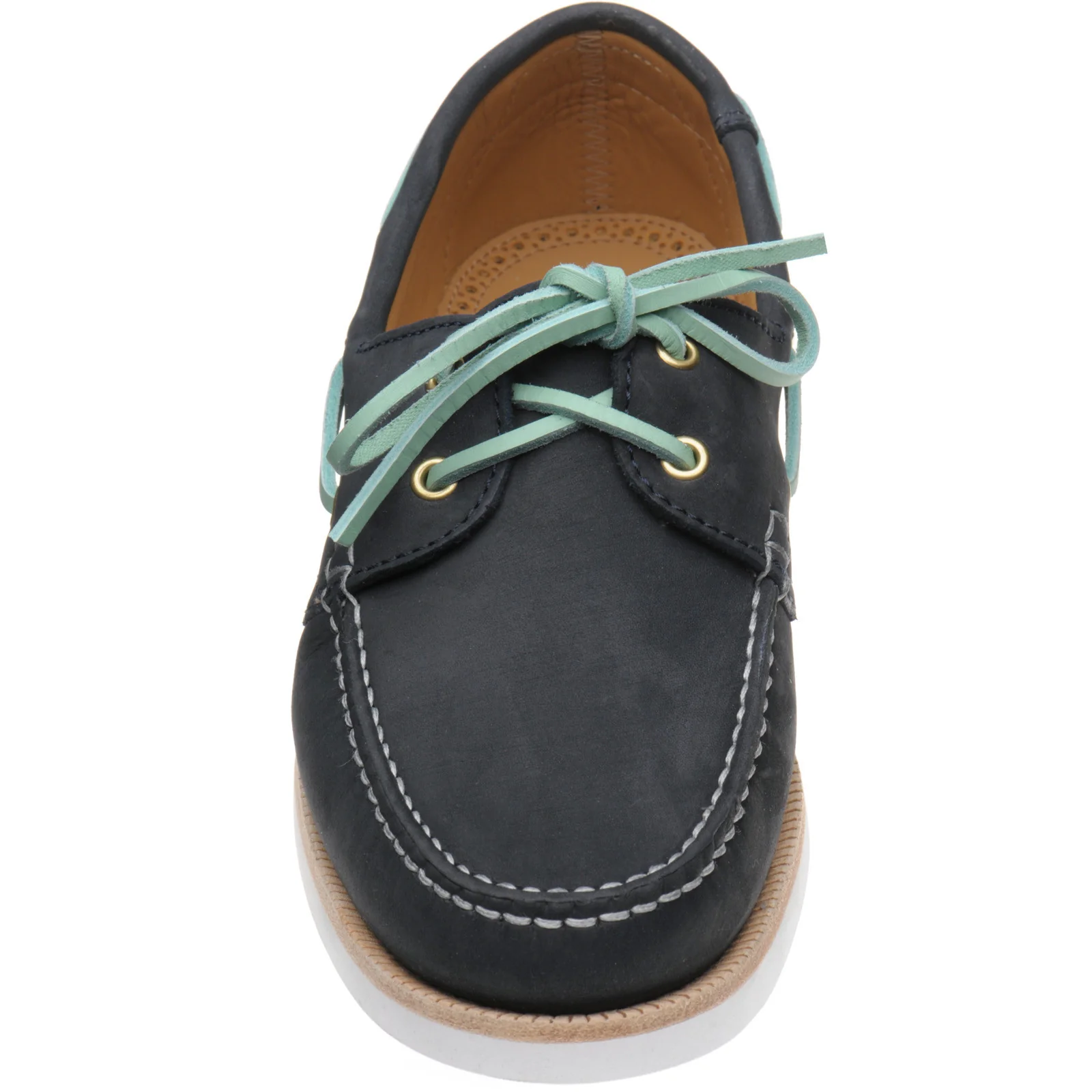 Herring Cordelia ladies rubber-soled deck shoes in navy nubuck - Image 2