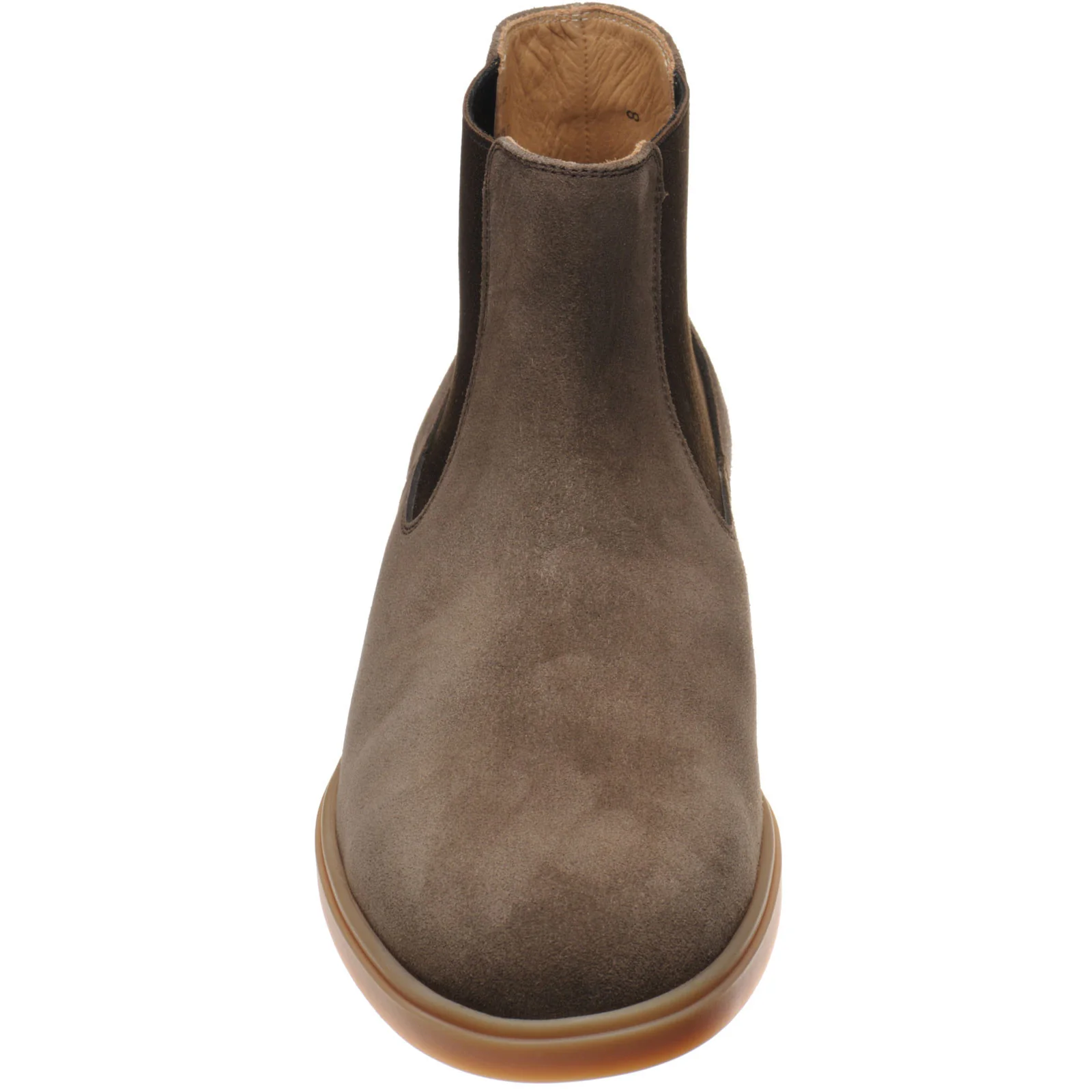 Herring Corvette mens rubber-soled Chelsea boots in brown suede - Image 2