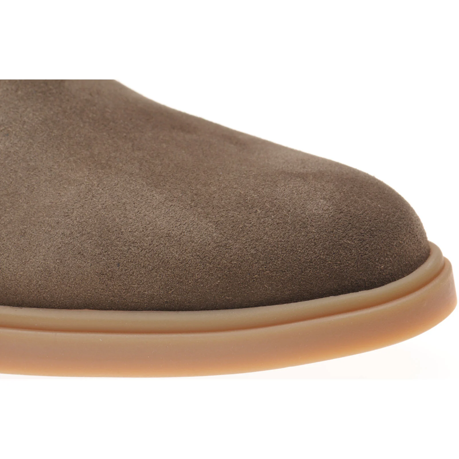 Herring Corvette mens rubber-soled Chelsea boots in brown suede - Image 5
