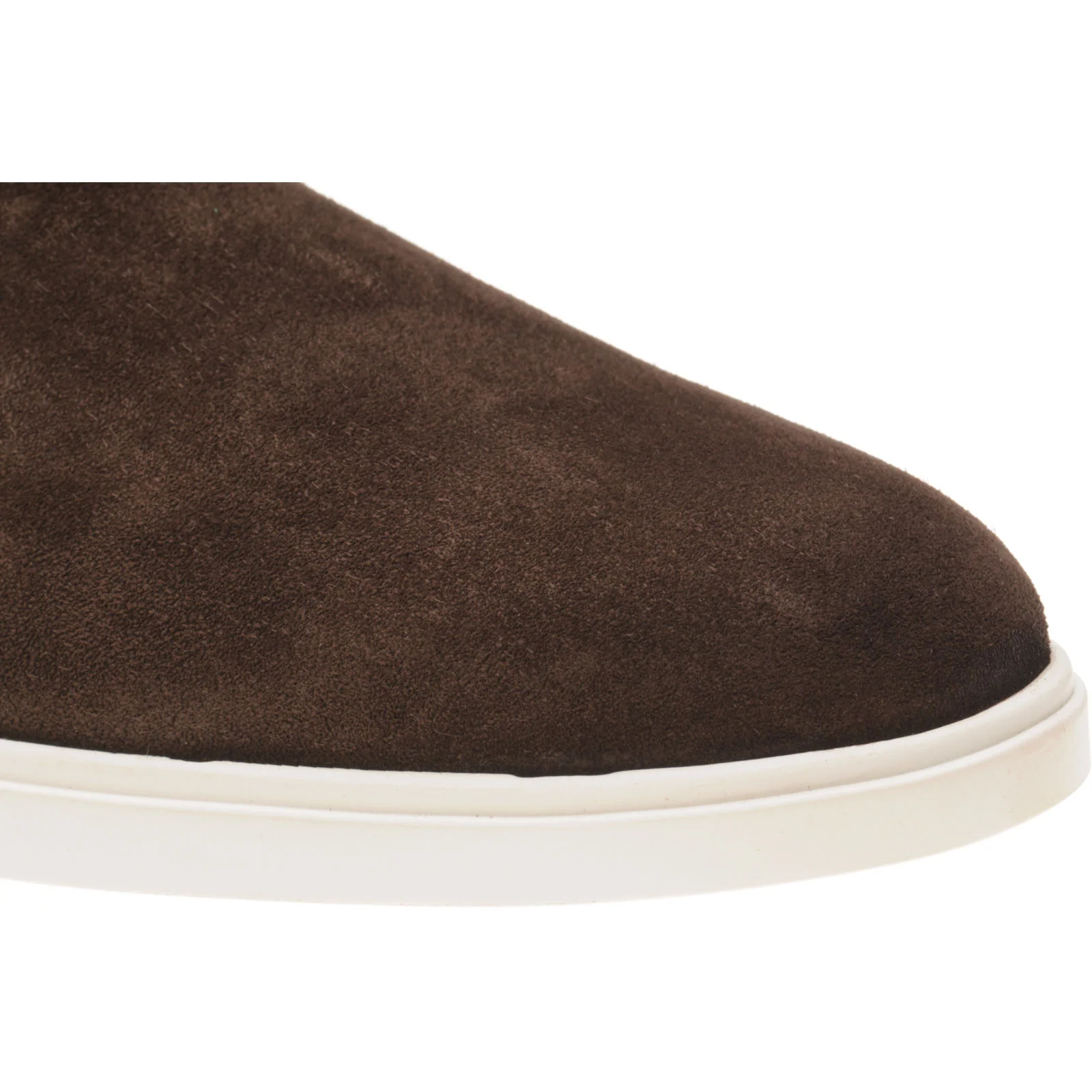 Herring Corvette mens rubber-soled Chelsea boots in dark brown suede - Image 5