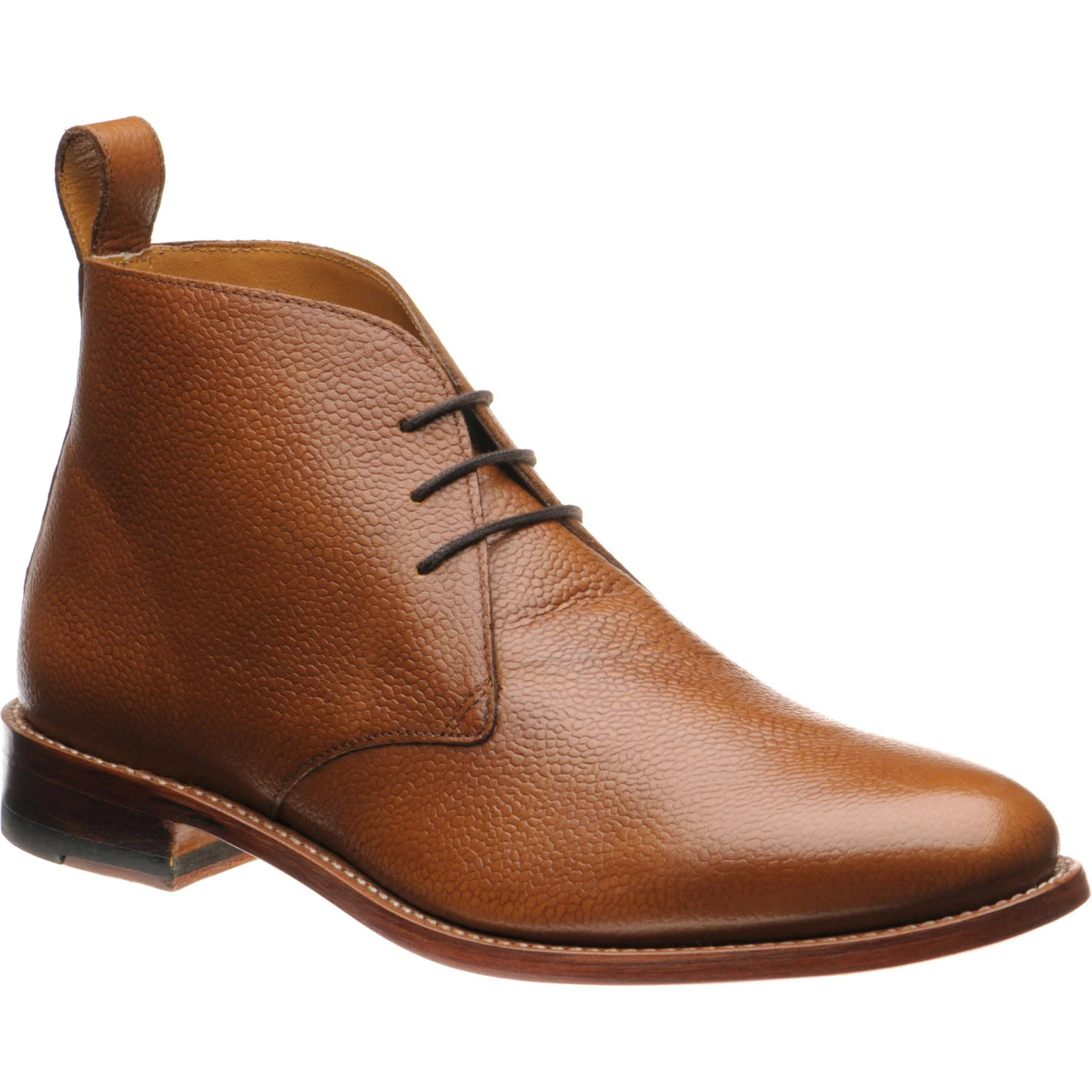 Herring Cosdon mens Chukka boots in tan grain