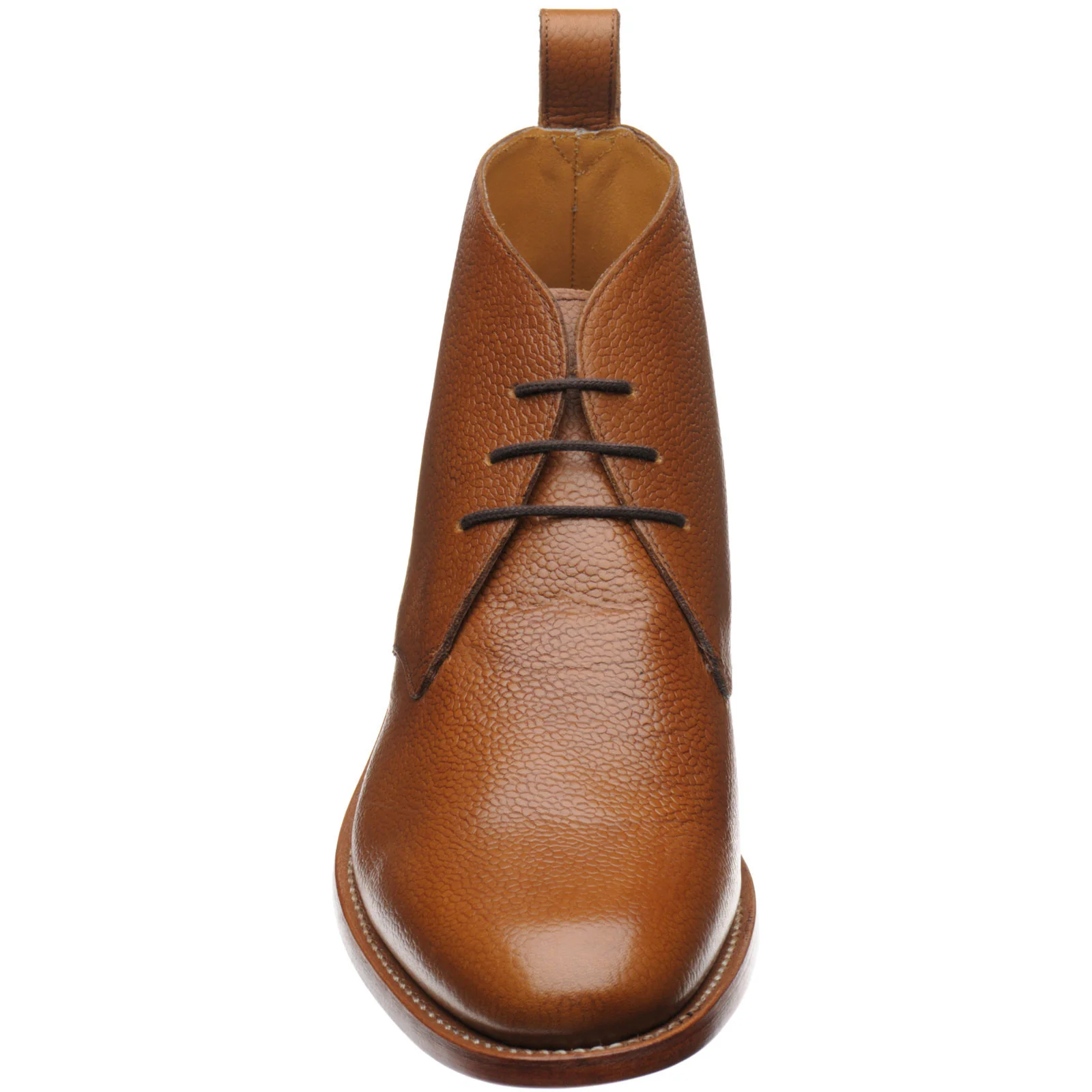 Herring Cosdon mens Chukka boots in tan grain - Image 2