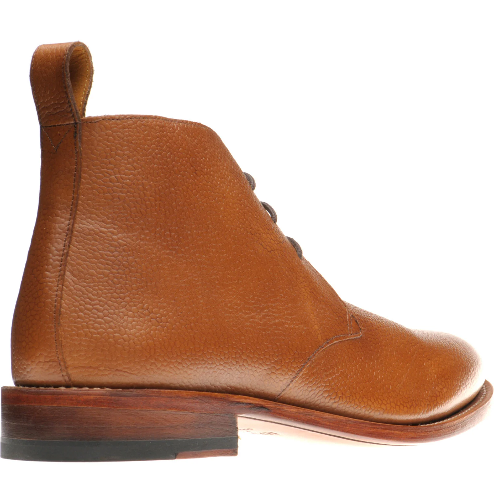 Herring Cosdon mens Chukka boots in tan grain - Image 4