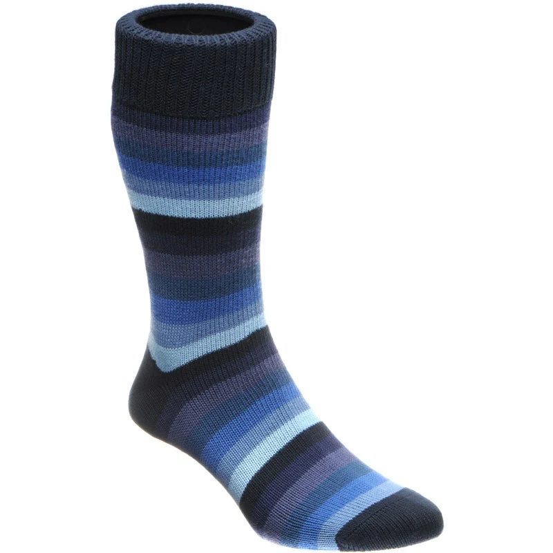 Herring Cuthbert Sock in navy multi