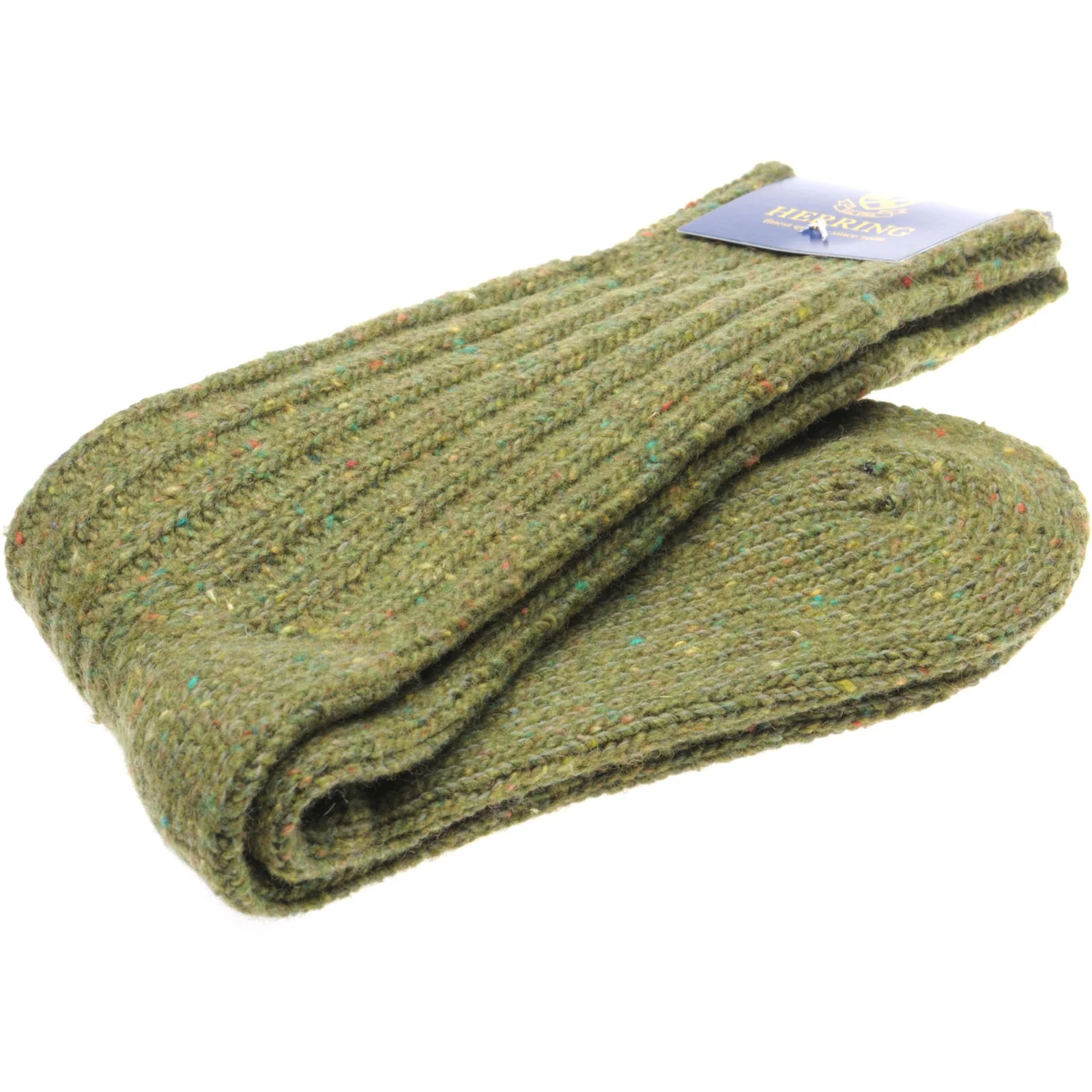 Herring Donegal Wool Sock in moss