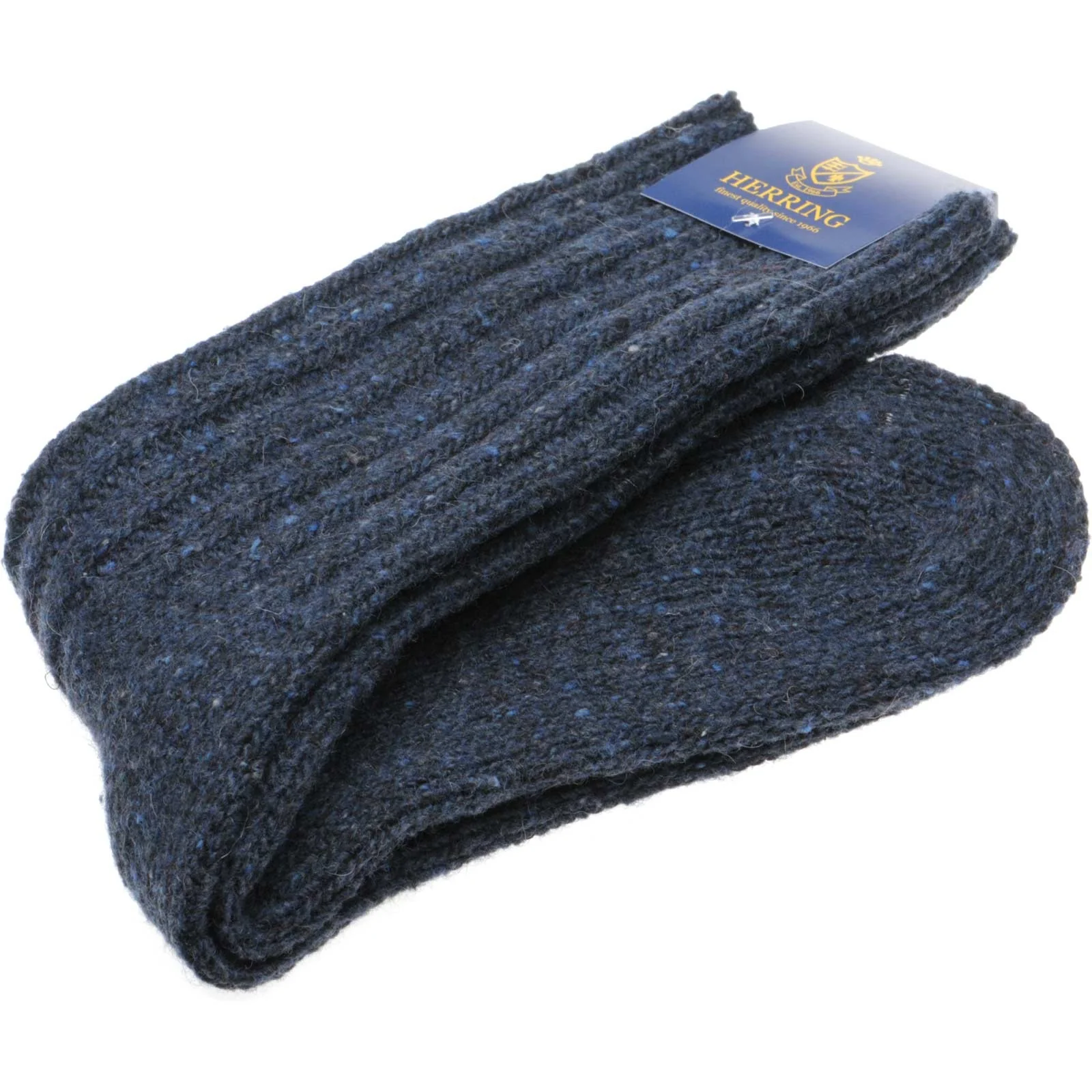 Herring Donegal Wool Sock in navy