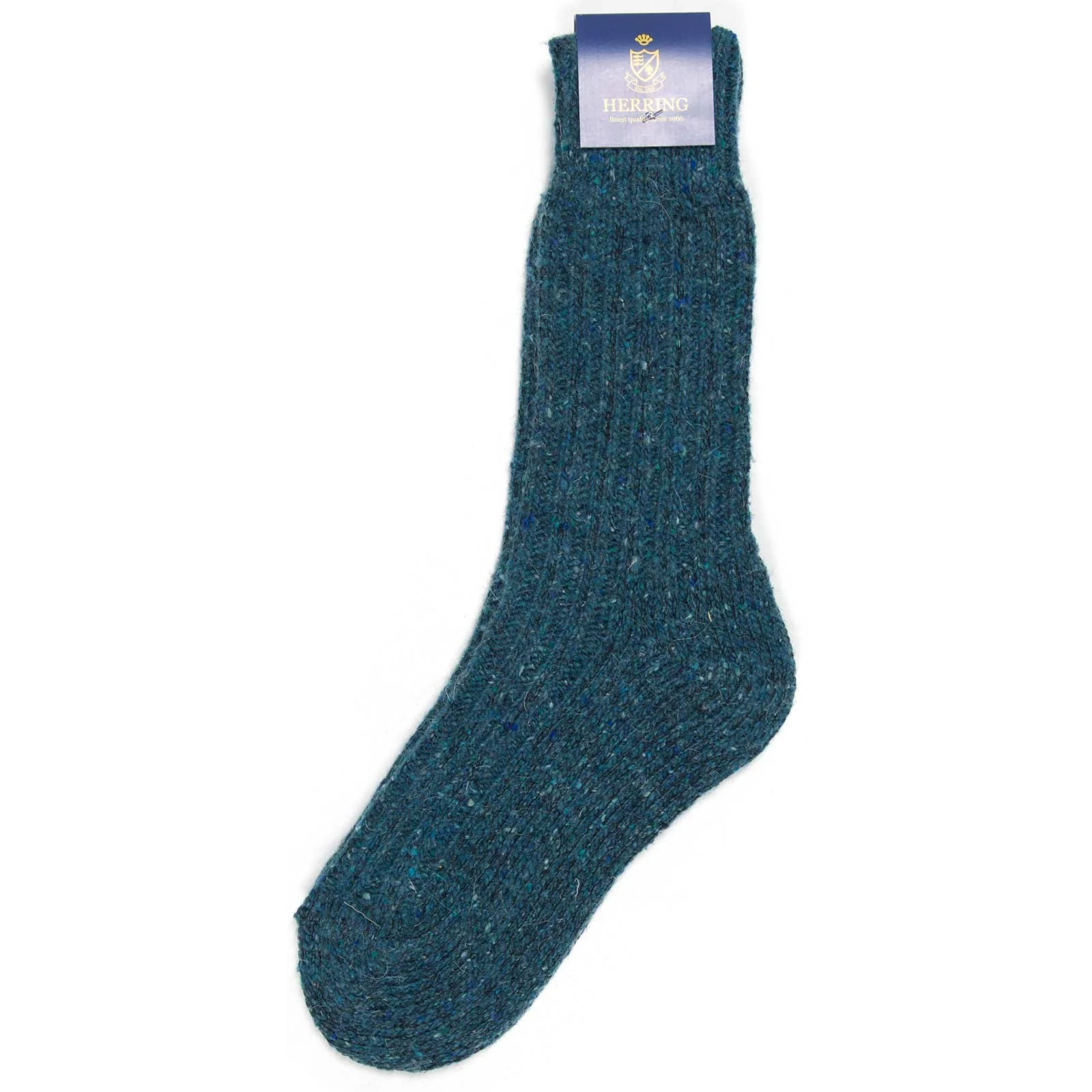 Herring Donegal Wool Sock in teal - Image 2