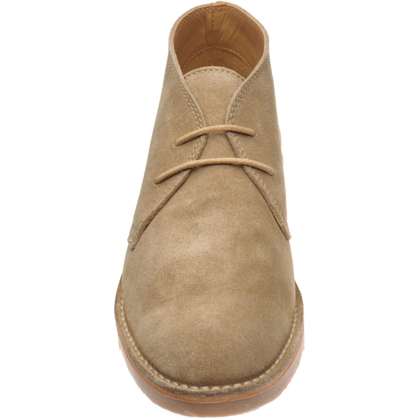 Herring Dune mens rubber-soled desert boots in sand suede - Image 2