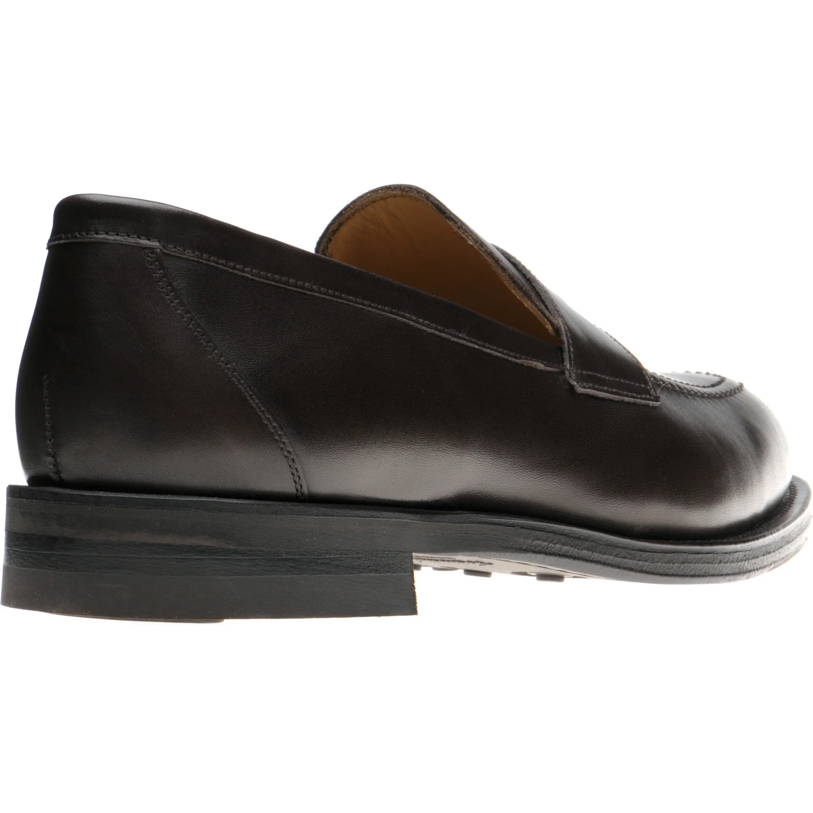 Herring Dunham II Rubber mens rubber-soled loafers in dark brown calf - Image 4