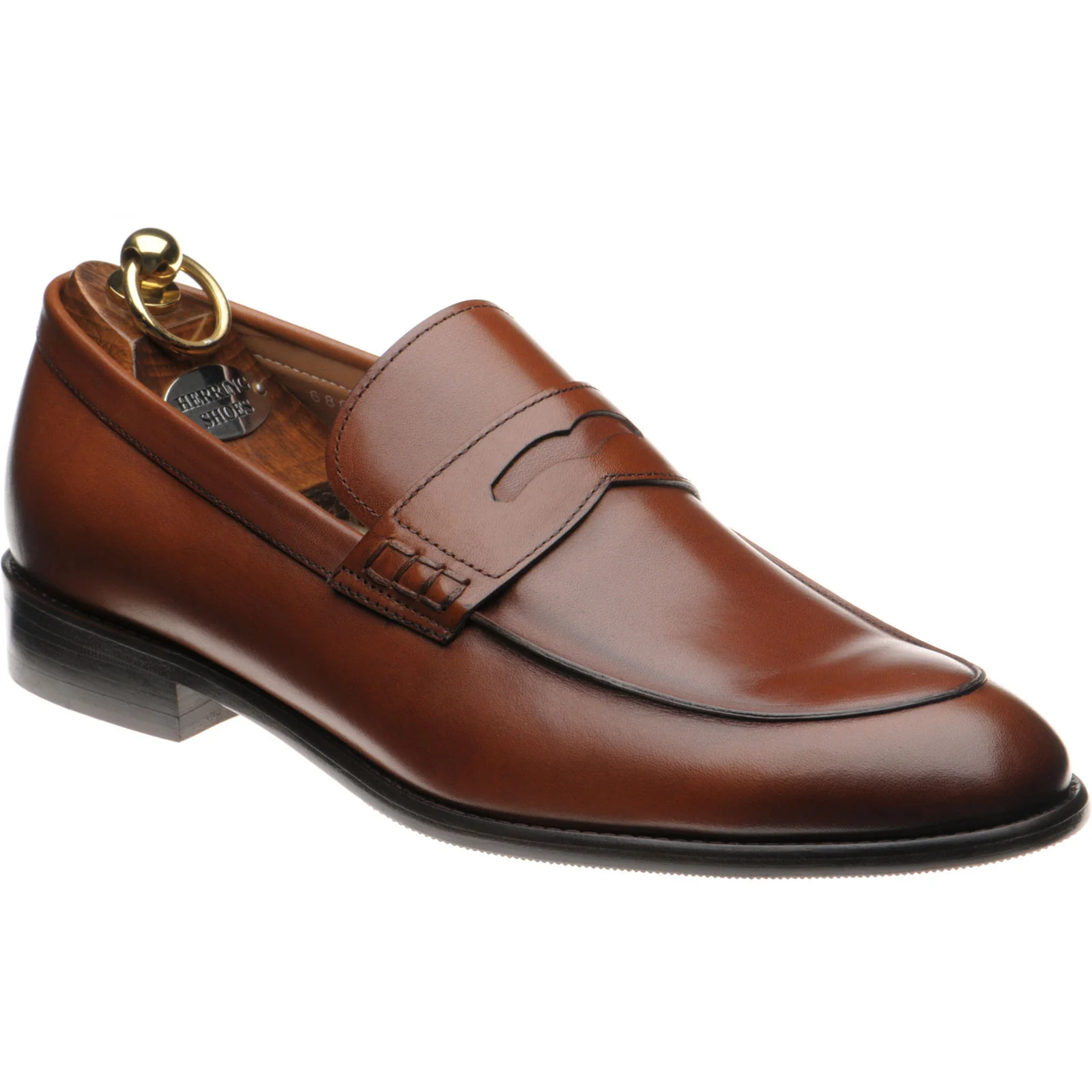 Herring Edmonton II mens hybrid-soled loafers in brown calf (second)