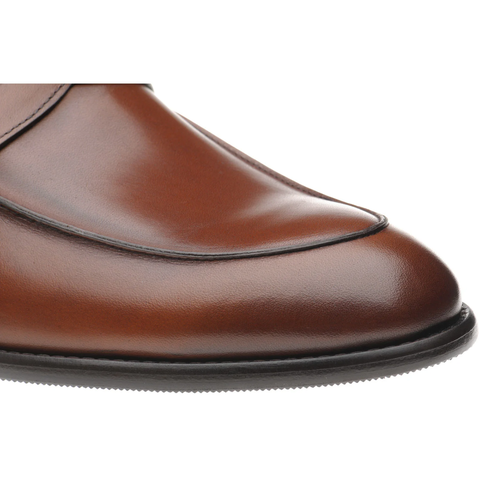 Herring Edmonton II mens hybrid-soled loafers in brown calf (second) - Image 5