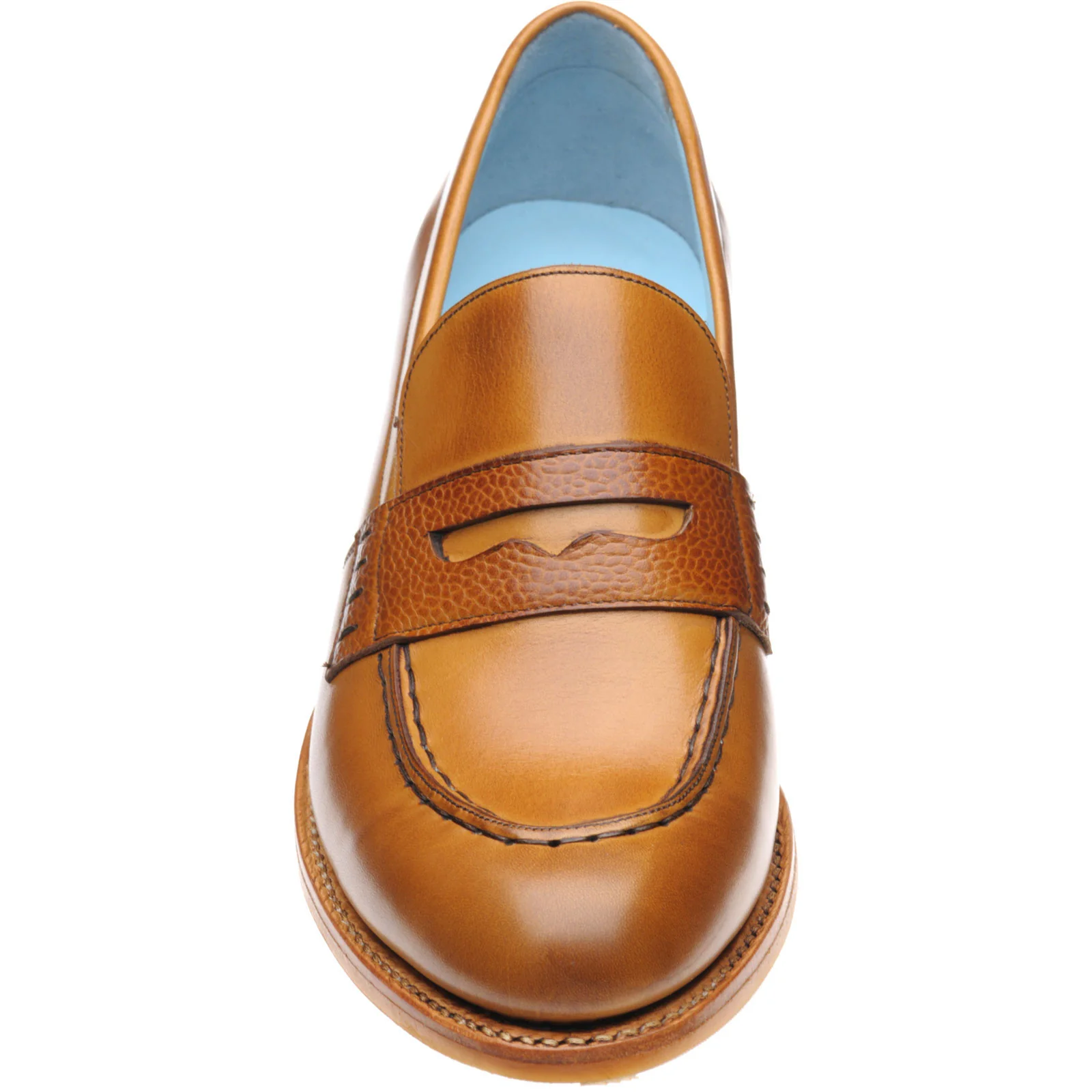 Herring Emma ladies rubber-soled loafers in cedar and grain calf - Image 2