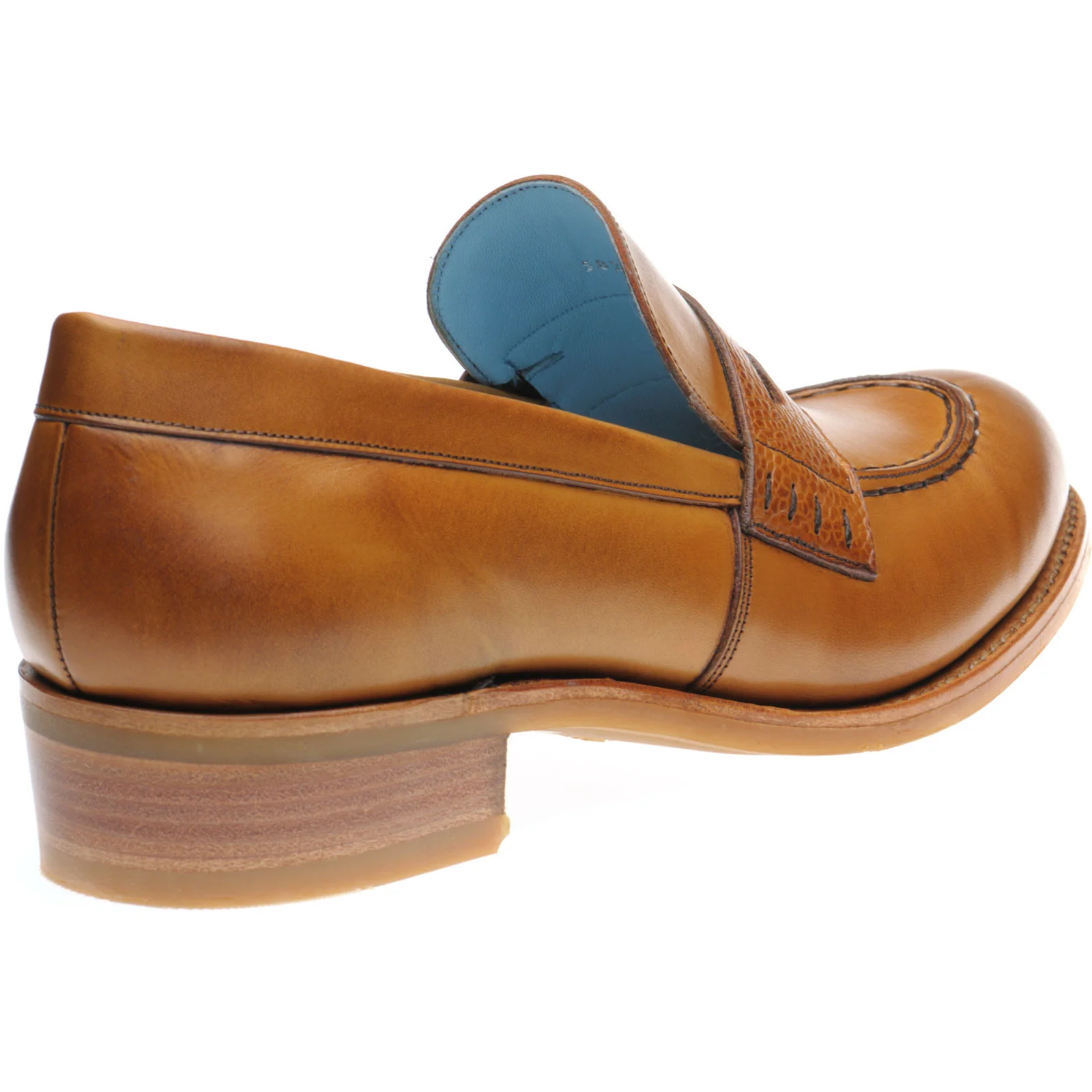 Herring Emma ladies rubber-soled loafers in cedar and grain calf - Image 4