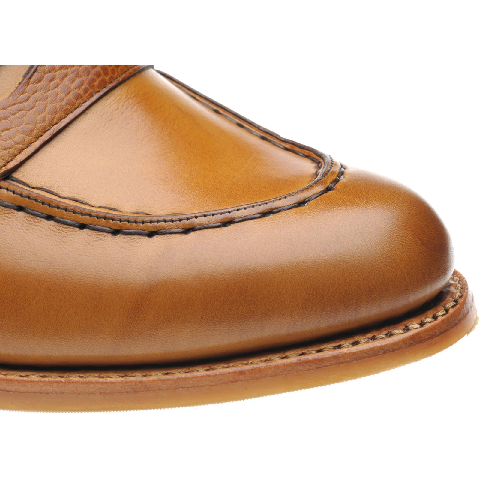 Herring Emma ladies rubber-soled loafers in cedar and grain calf - Image 5