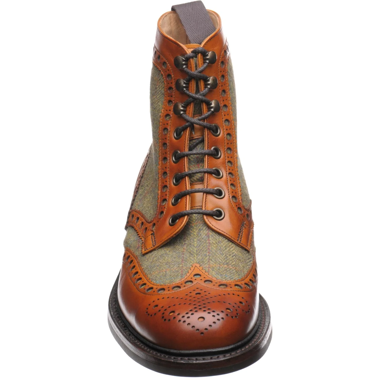 Herring Exmoor in moorland green tweed and chestnut calf - Image 2