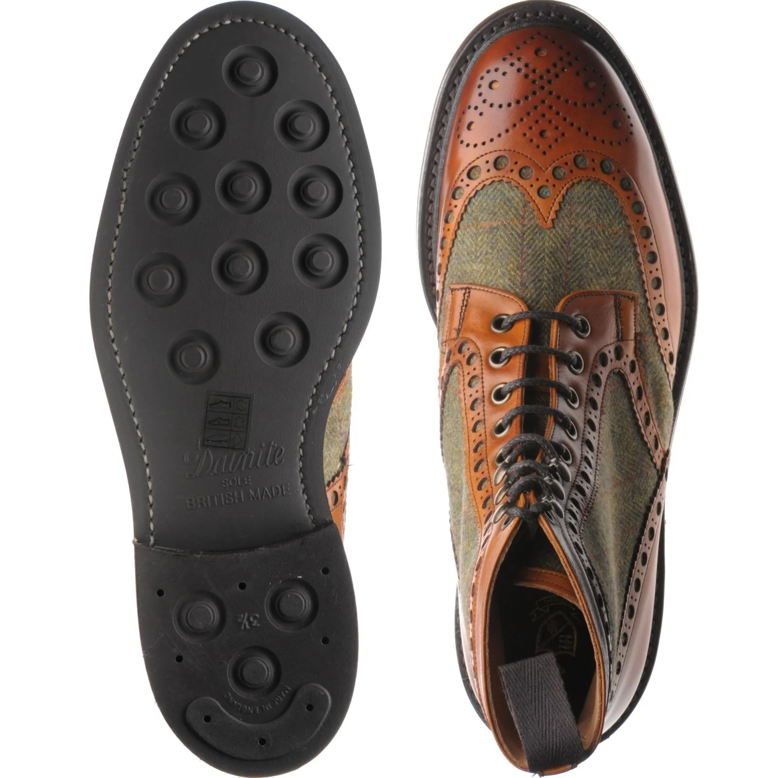Herring Exmoor in moorland green tweed and chestnut calf - Image 3
