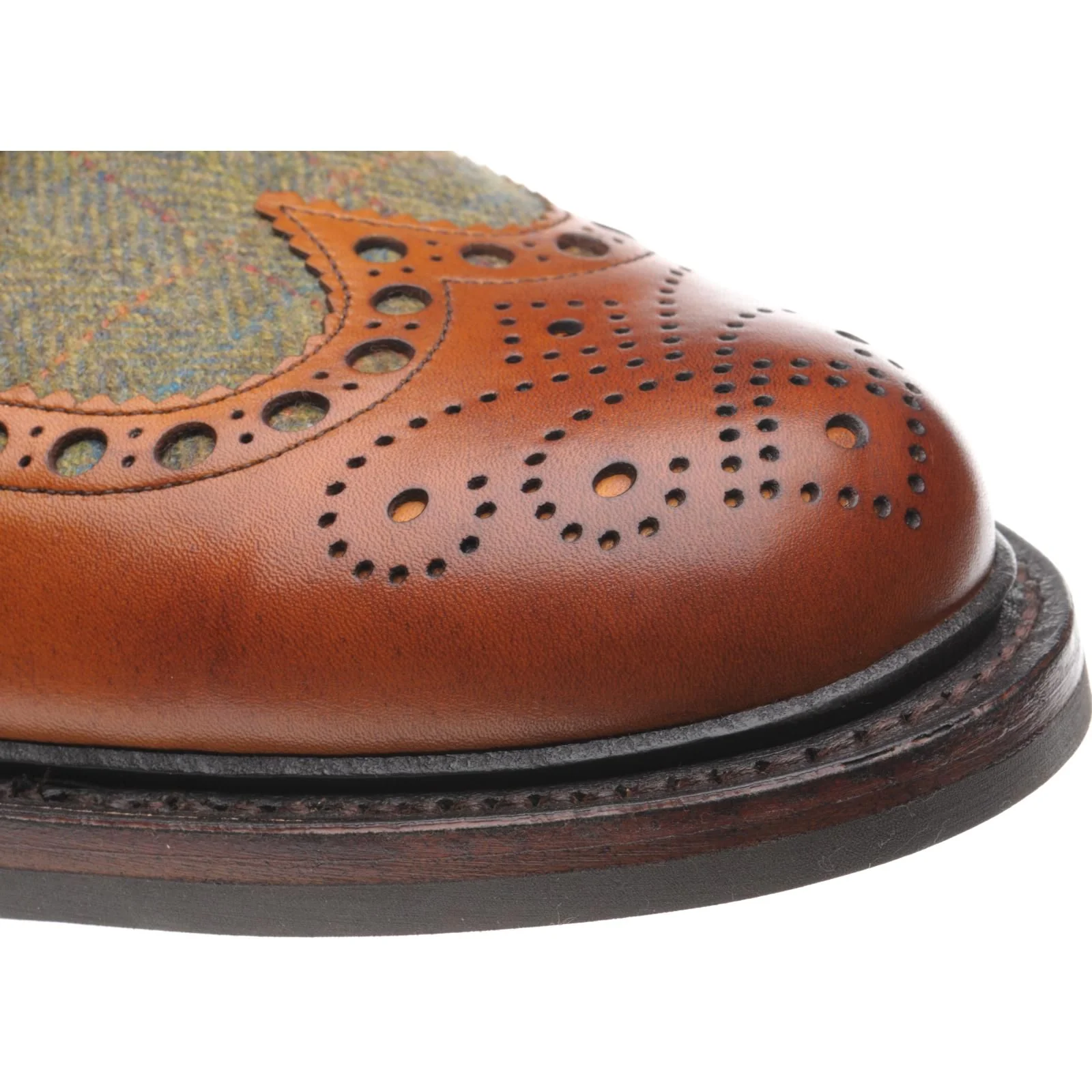Herring Exmoor in moorland green tweed and chestnut calf - Image 5