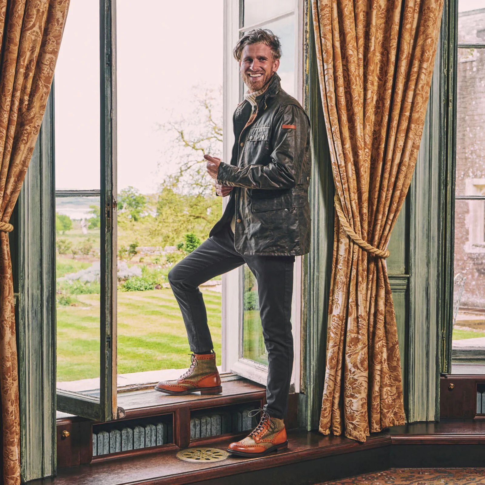 Herring Exmoor in moorland green tweed and chestnut calf - Image 6
