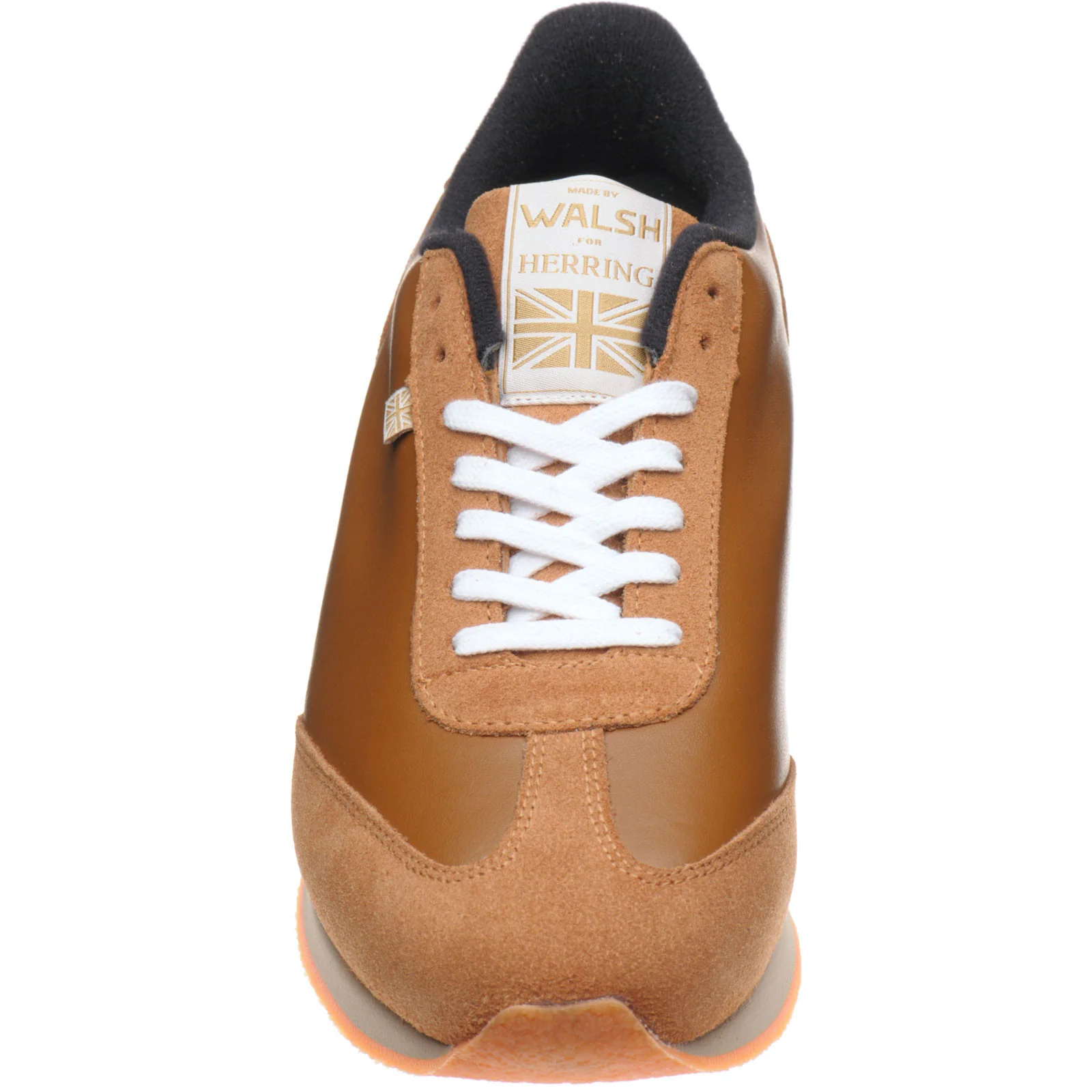 Herring Fierce Trainer mens rubber-soled trainers in brown calf and tan suede - Image 2