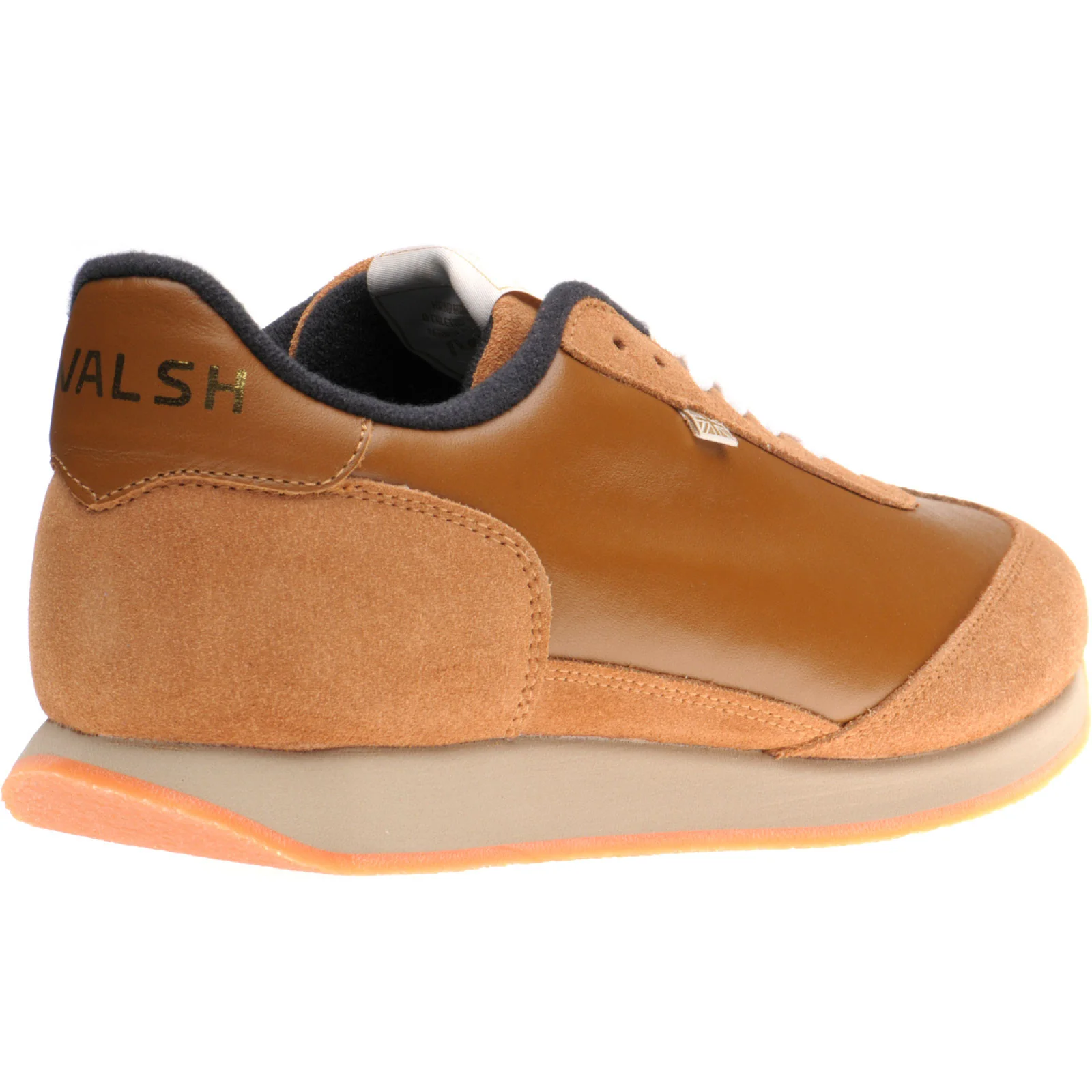 Herring Fierce Trainer mens rubber-soled trainers in brown calf and tan suede - Image 4