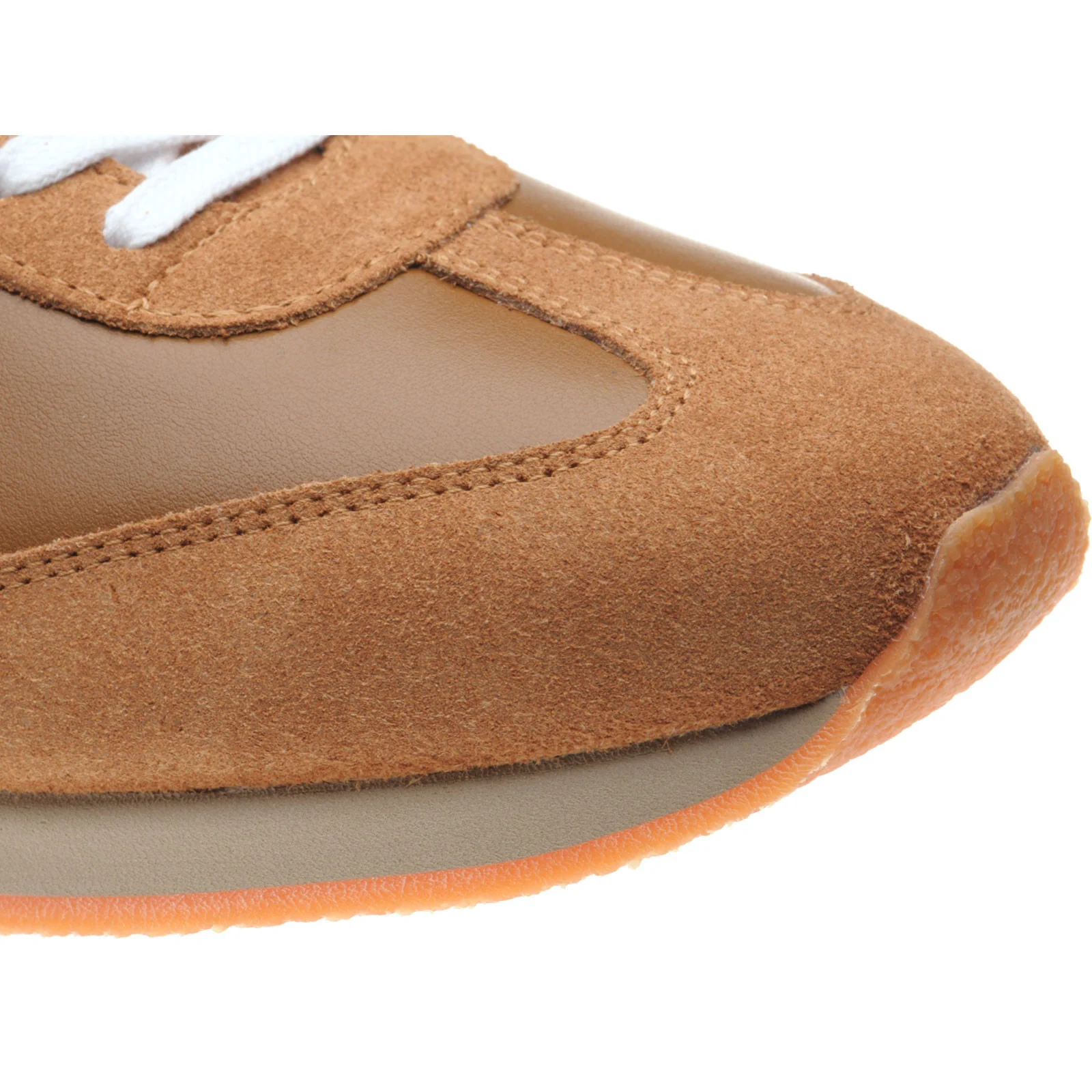 Herring Fierce Trainer mens rubber-soled trainers in brown calf and tan suede - Image 5