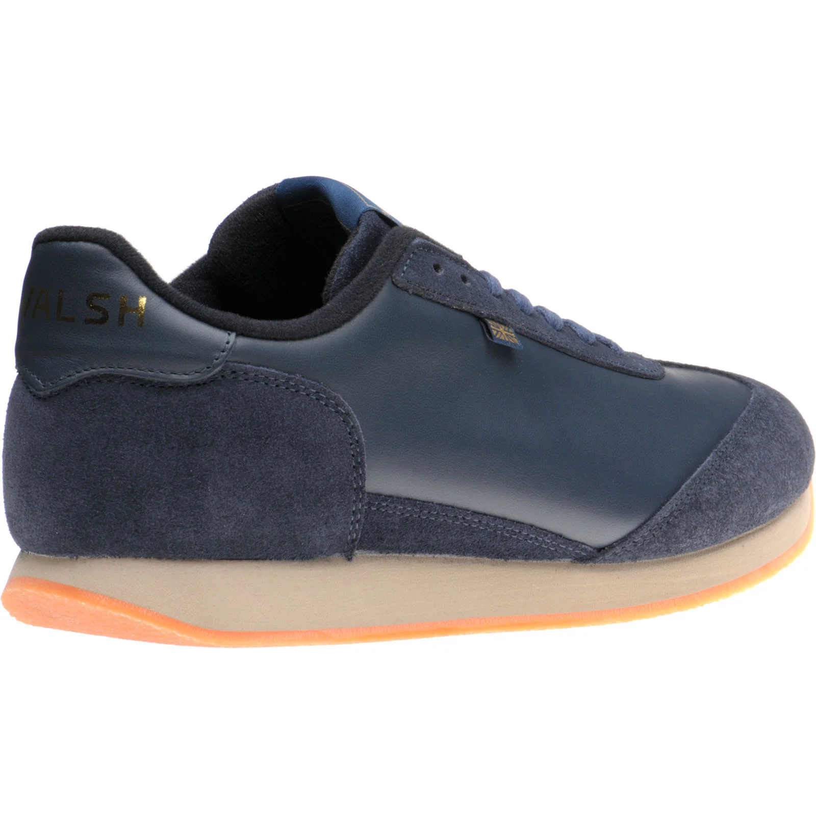 Herring Fierce Trainer mens rubber-soled trainers in navy calf and navy suede - Image 4