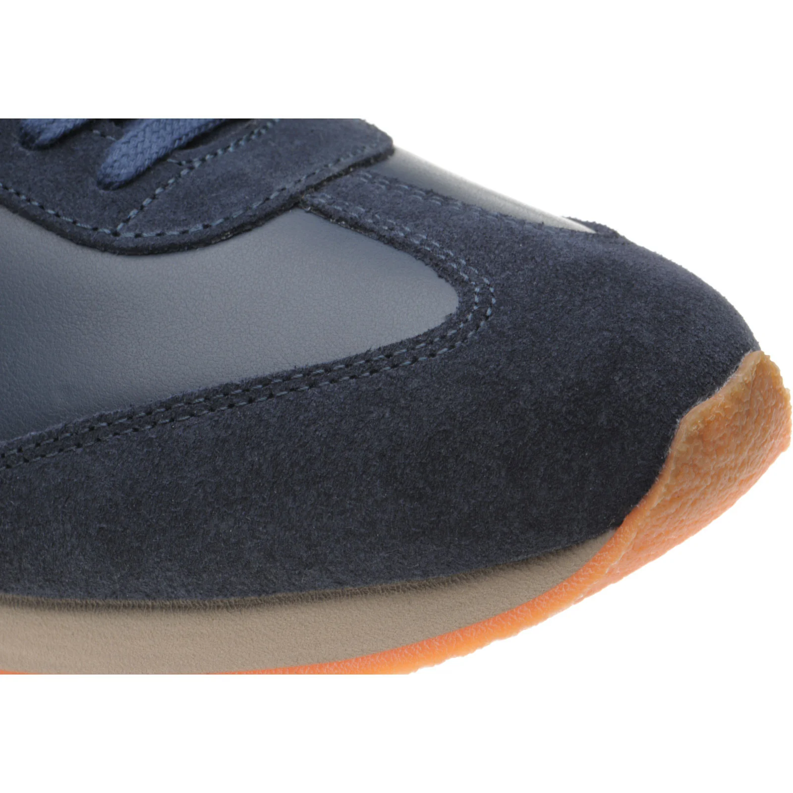 Herring Fierce Trainer mens rubber-soled trainers in navy calf and navy suede - Image 5