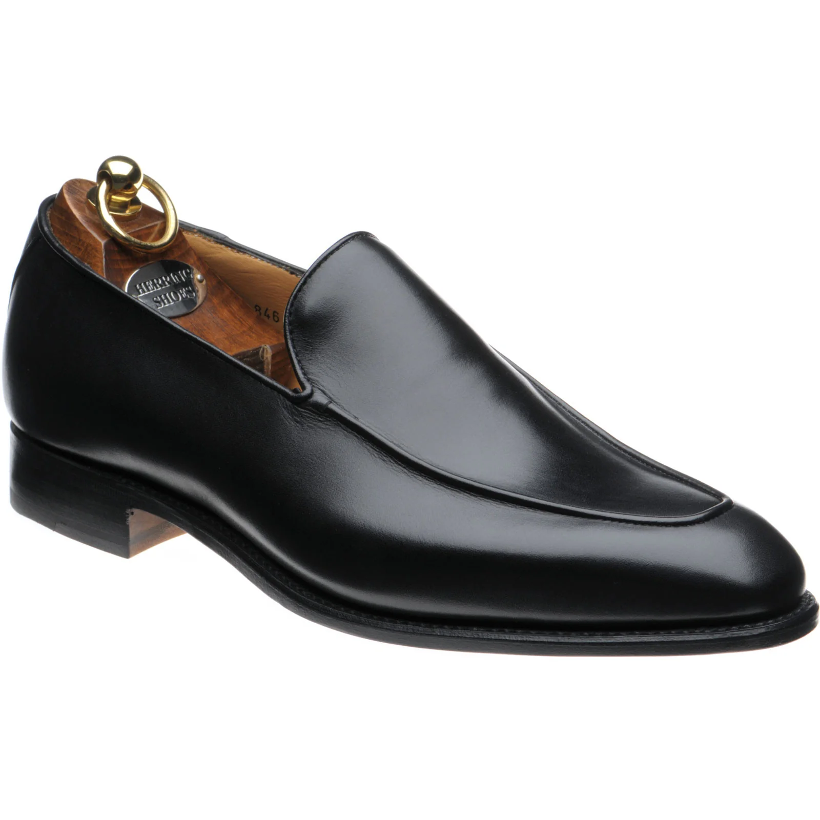 Herring Fleming mens loafers in black calf