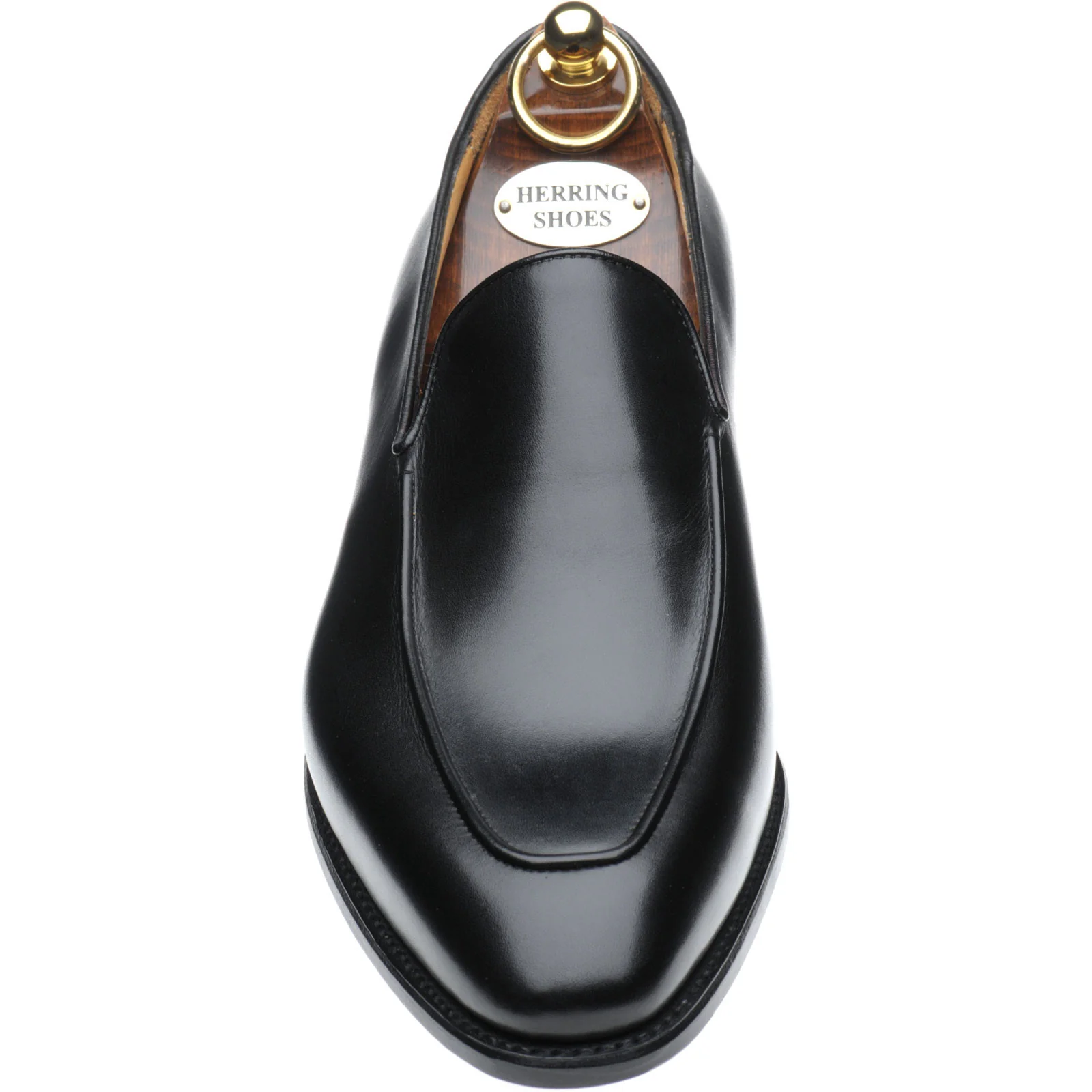 Herring Fleming mens loafers in black calf - Image 2