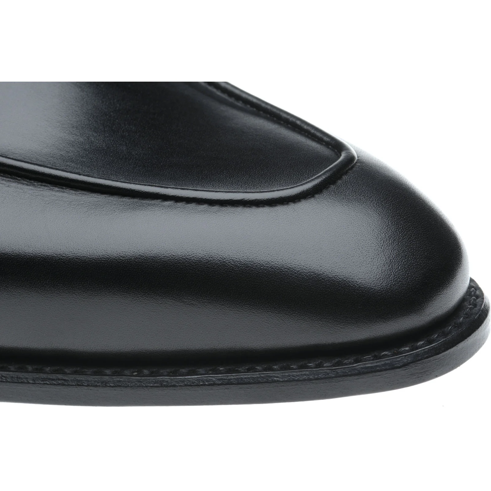 Herring Fleming mens loafers in black calf - Image 5