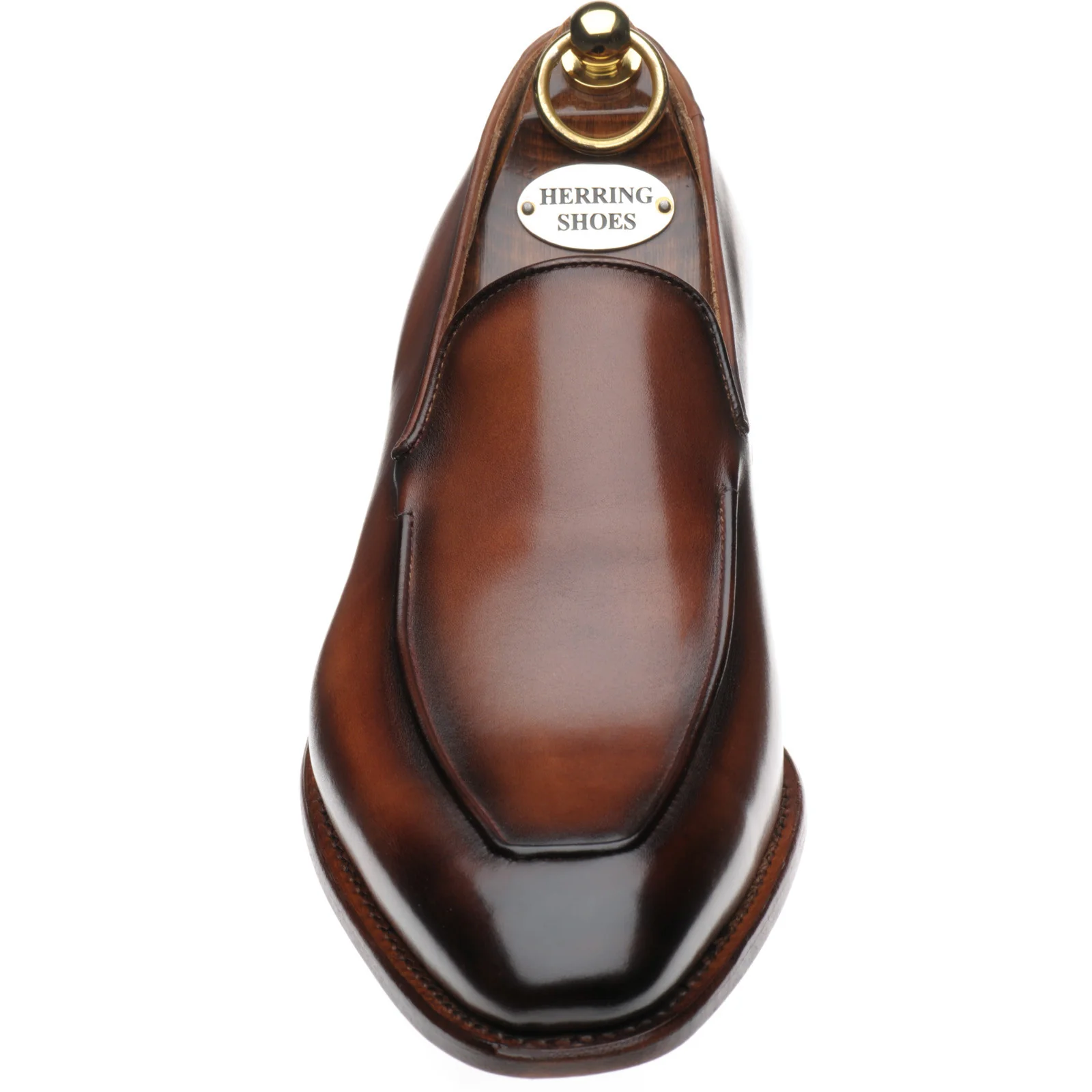 Herring Fleming mens loafers in conker calf - Image 2