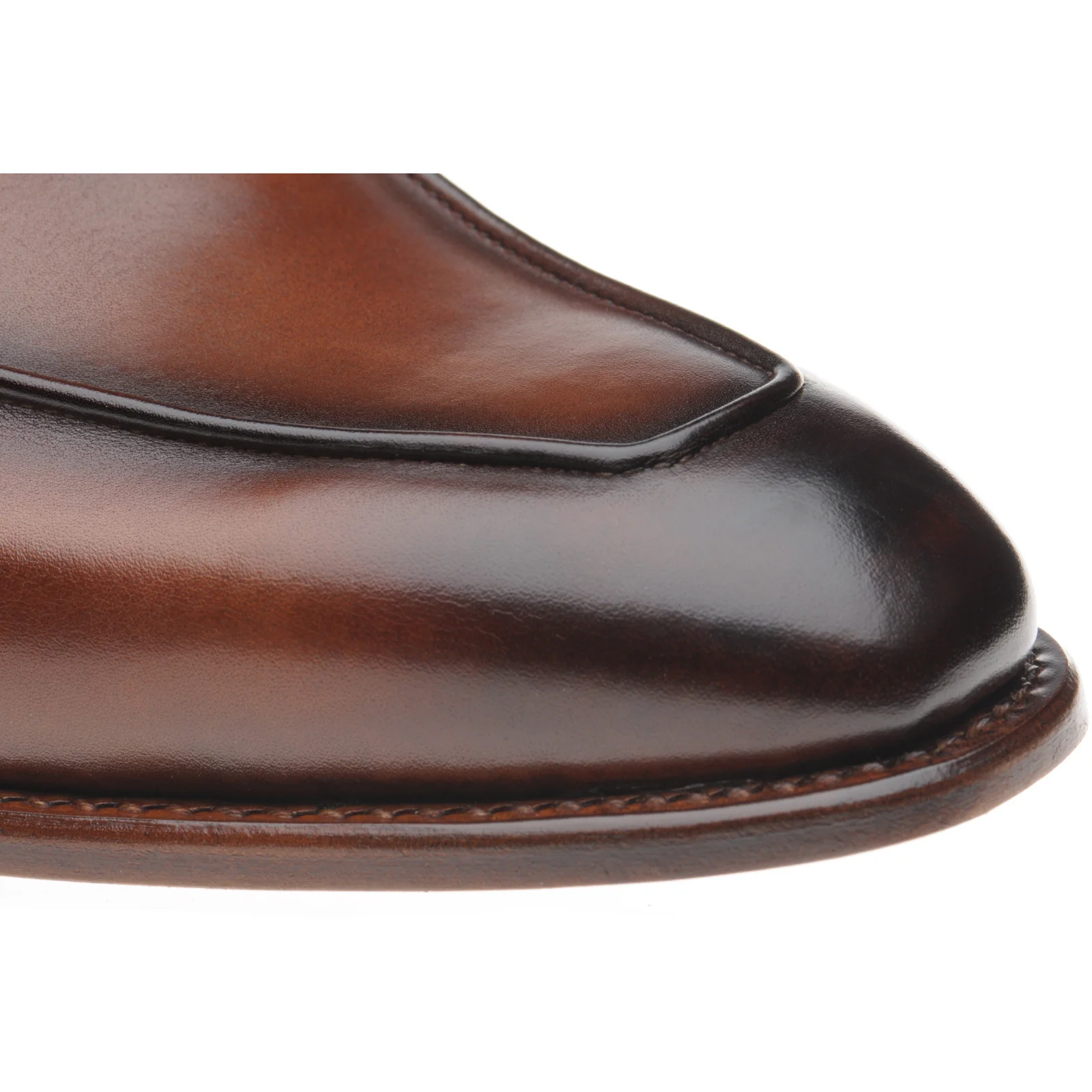 Herring Fleming mens loafers in conker calf - Image 5