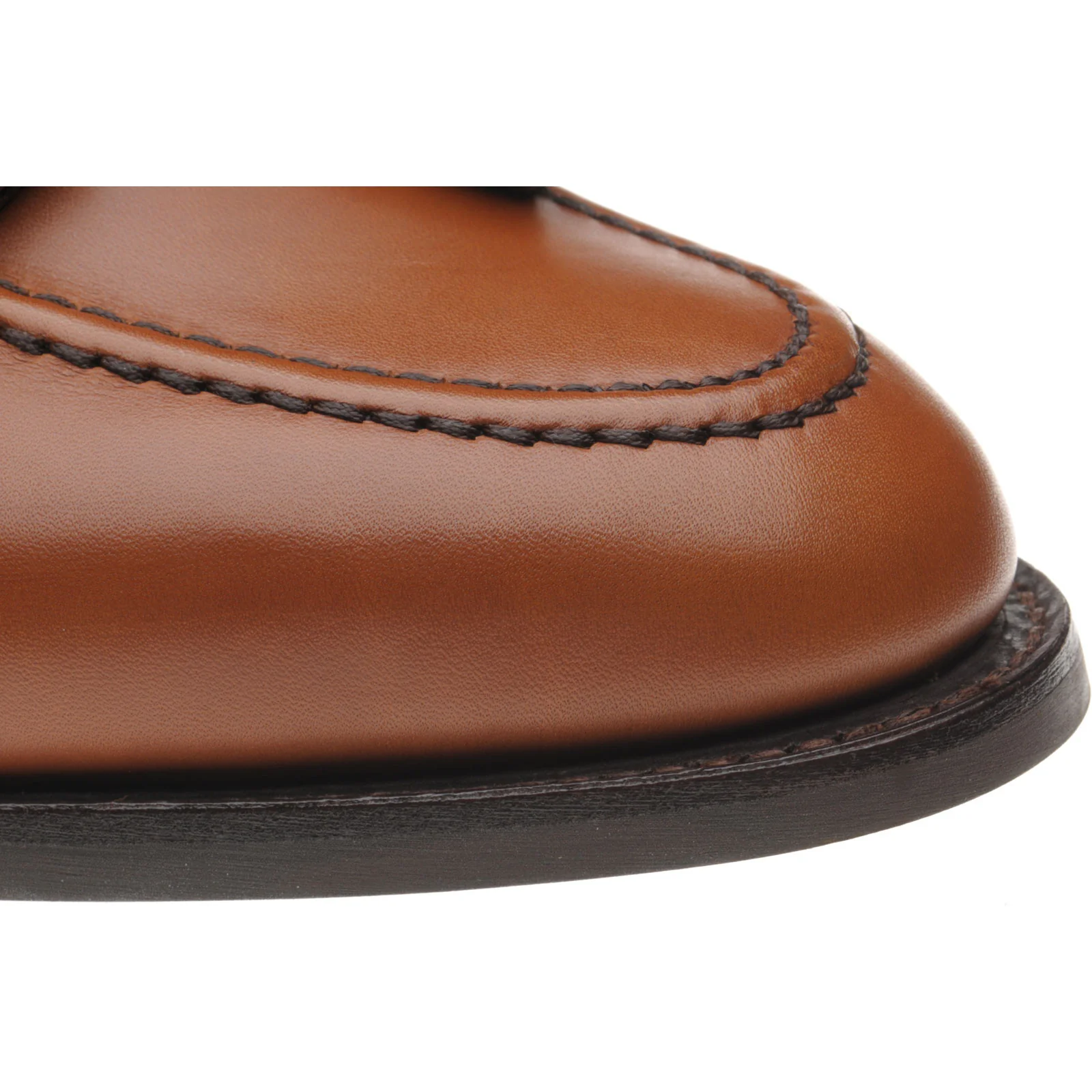 Herring Fletcher mens rubber-soled tasselled loafers in pecan calf - Image 5