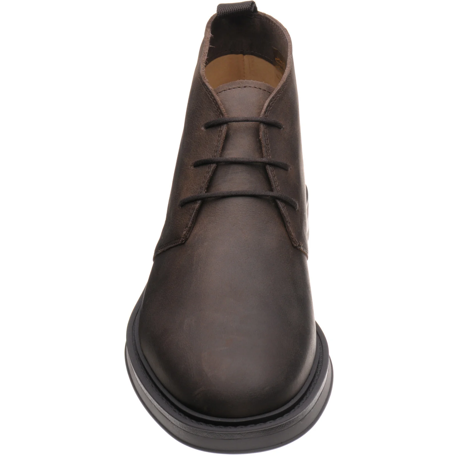 Herring Forge mens rubber-soled Chukka boots in brown waxy (second) - Image 2