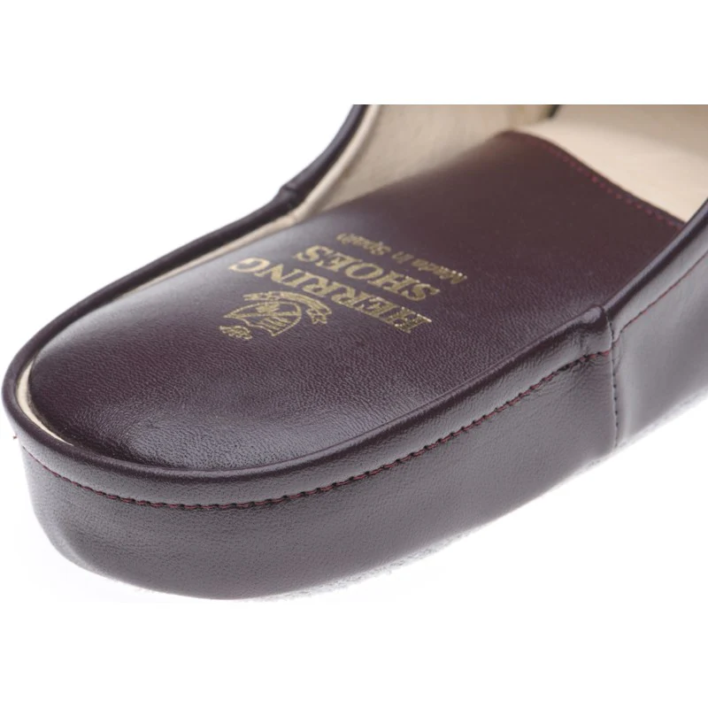 Herring Gavin mens slippers in burgundy kid - Image 4