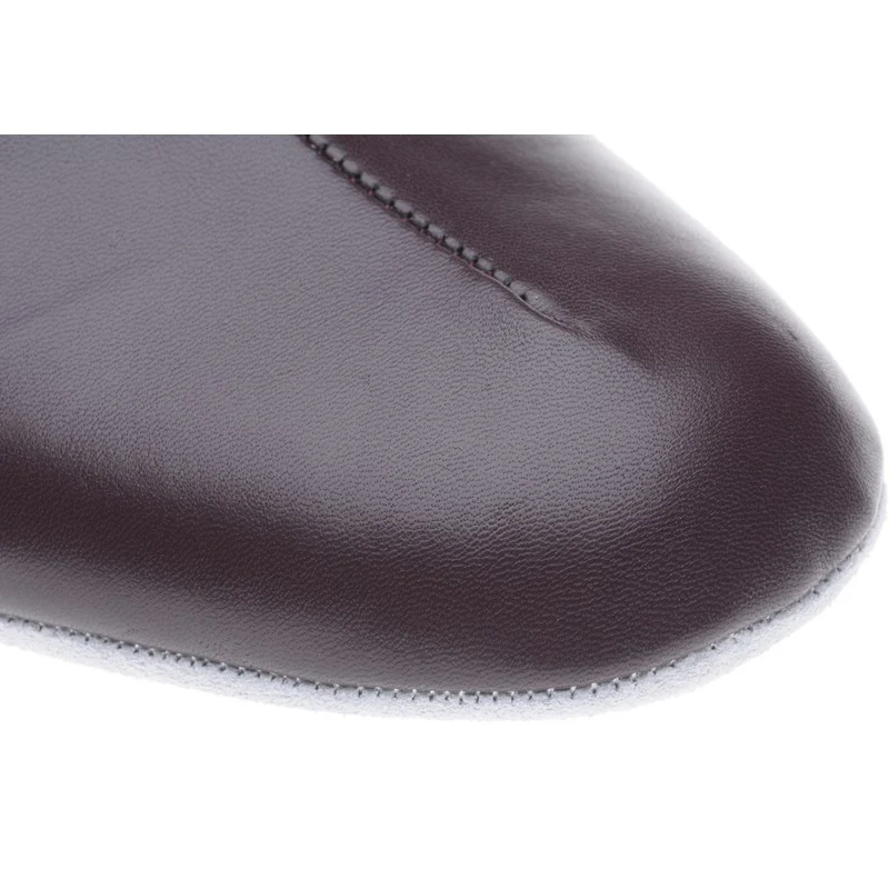 Herring Gavin mens slippers in burgundy kid - Image 5